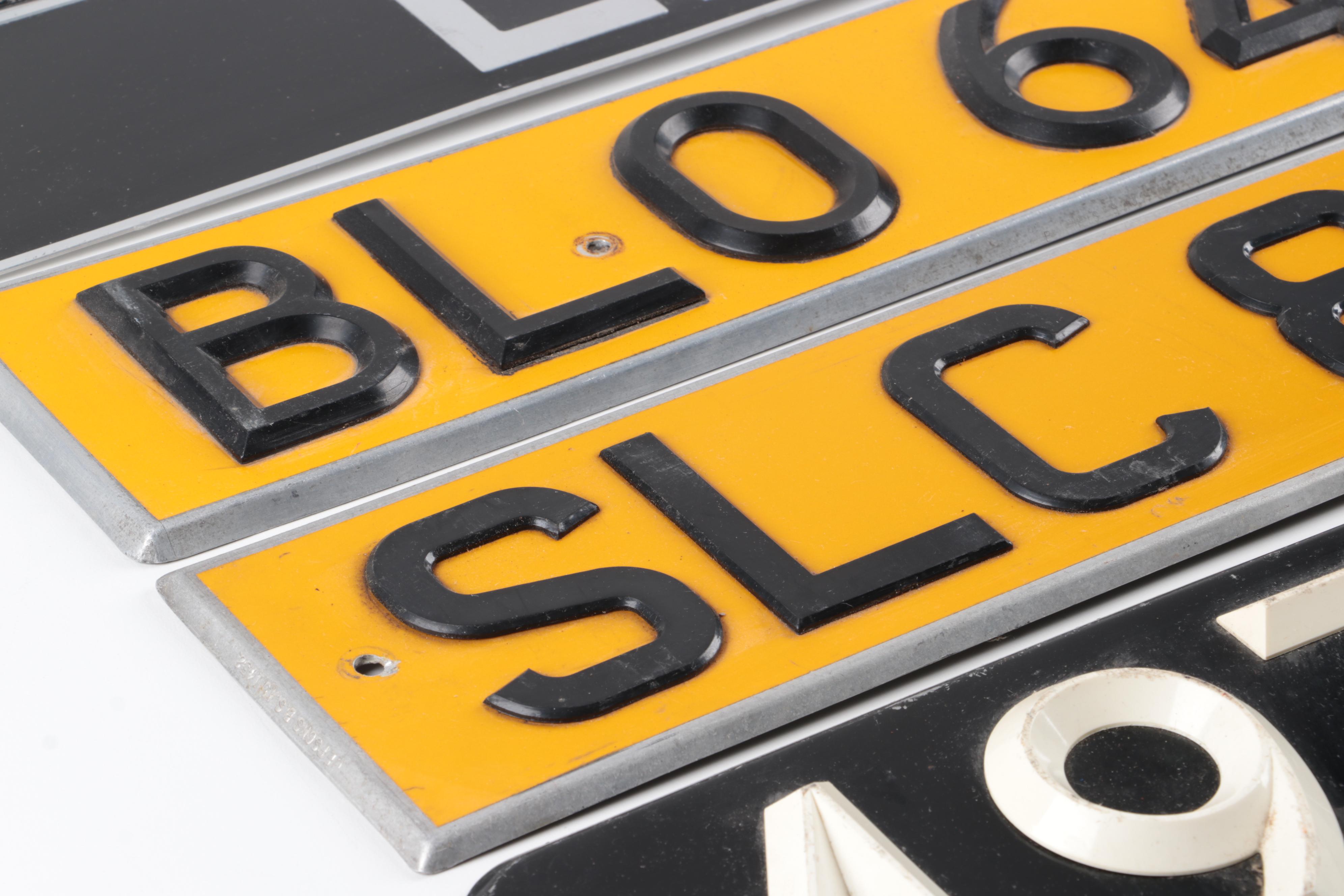 British License Plates Assortments, Mid to Late 20th Century