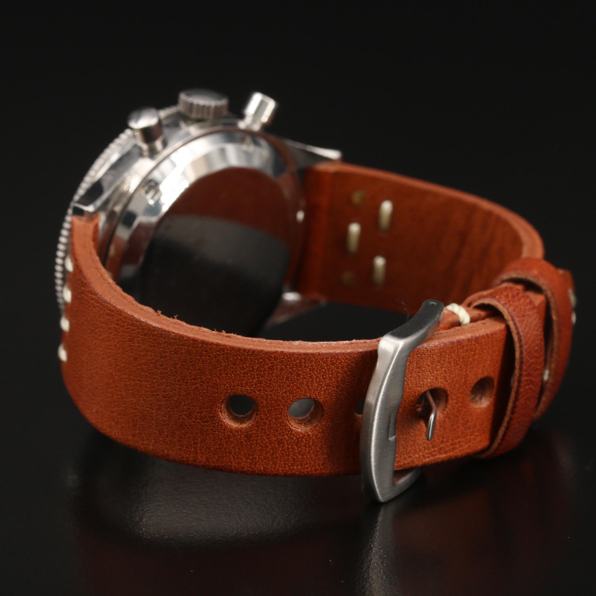 Vintage Croton Chronomaster Aviator Sea Diver Stem Wind Watch