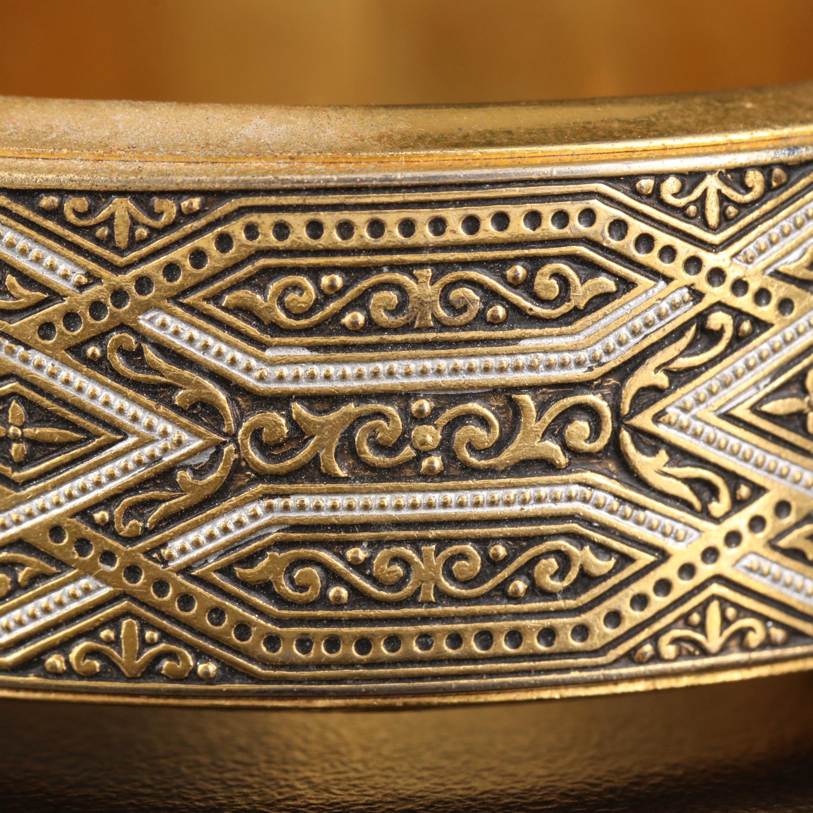 Vintage Damascene Panel Bracelet