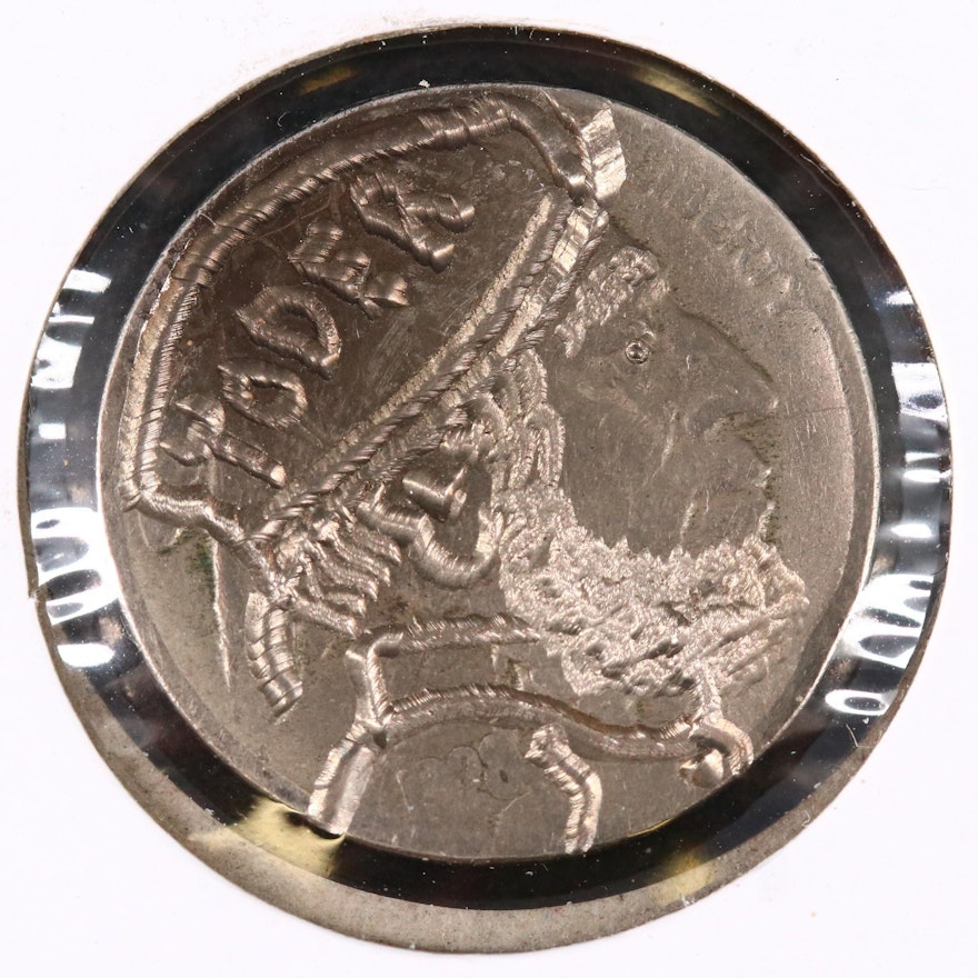 Contemporary "Hobo" Style Carved 1928 Buffalo Nickel
