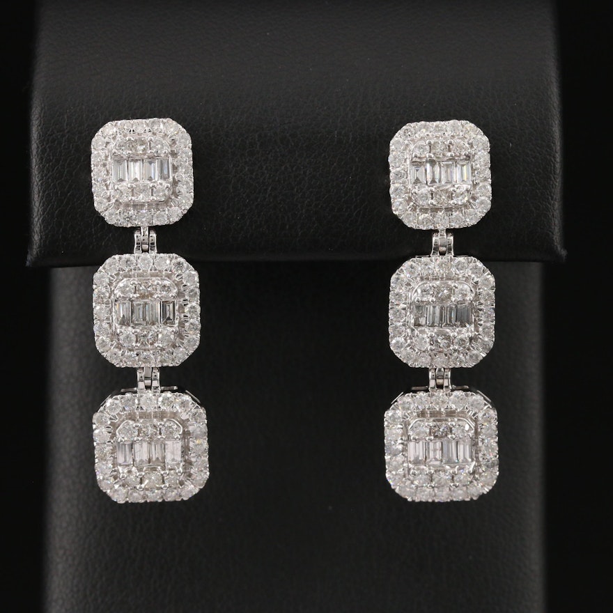 14K 3.51 CTW Diamond Drop Earrings