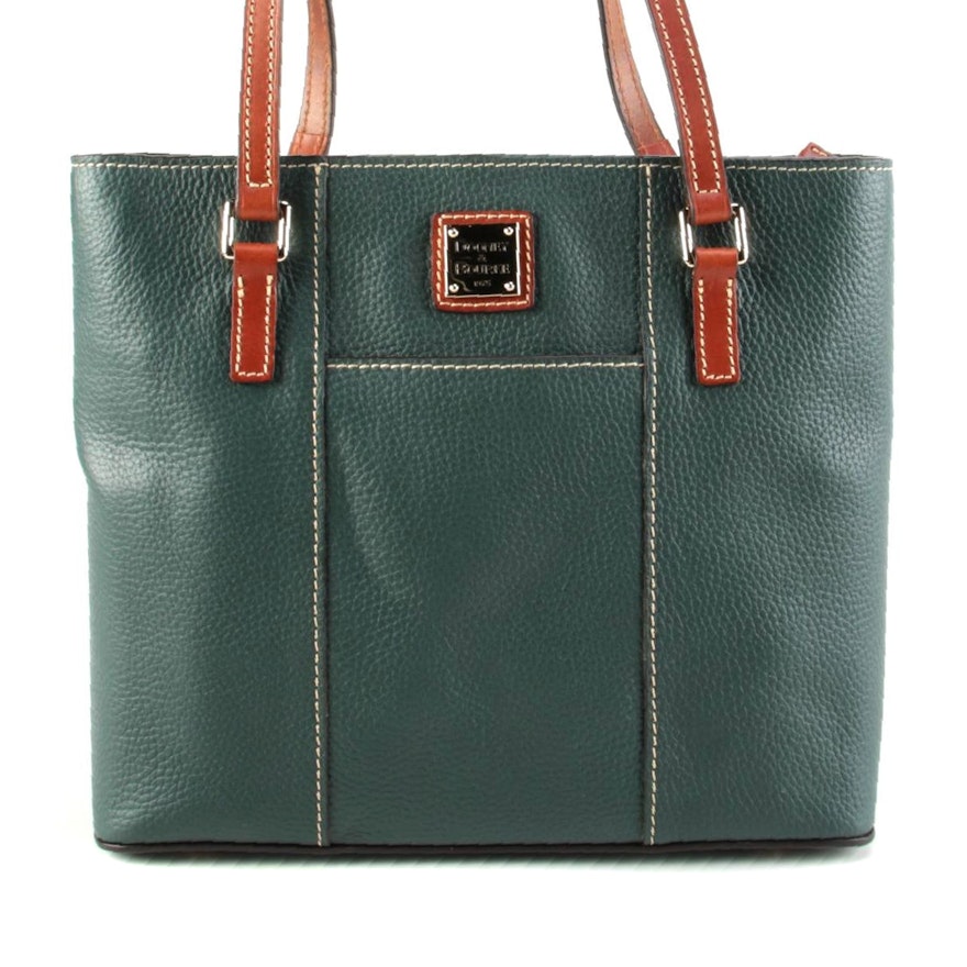 Dooney & Bourke Small Lexington Pebbled Leather Zip Shoulder Tote in Forest
