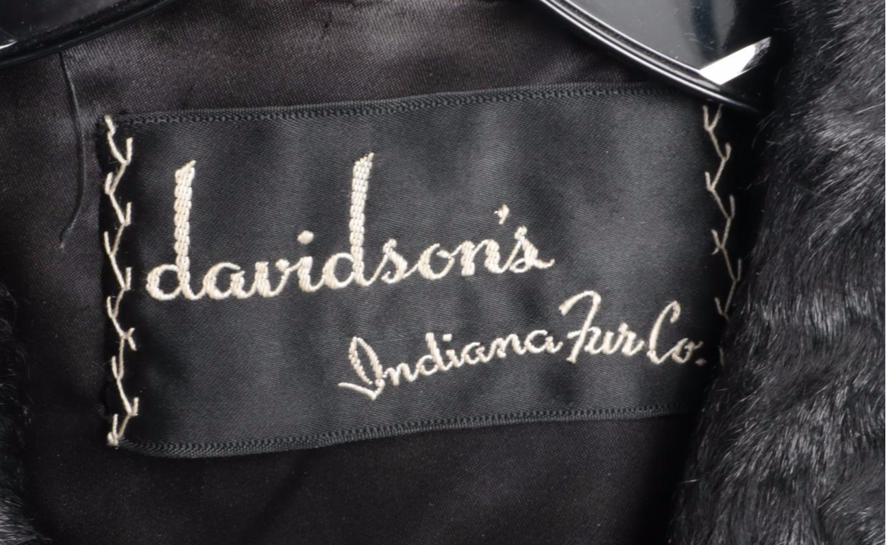 Black Broadtail Fur Coat with Bell Sleeves from Davidson's Indiana Fur Co.