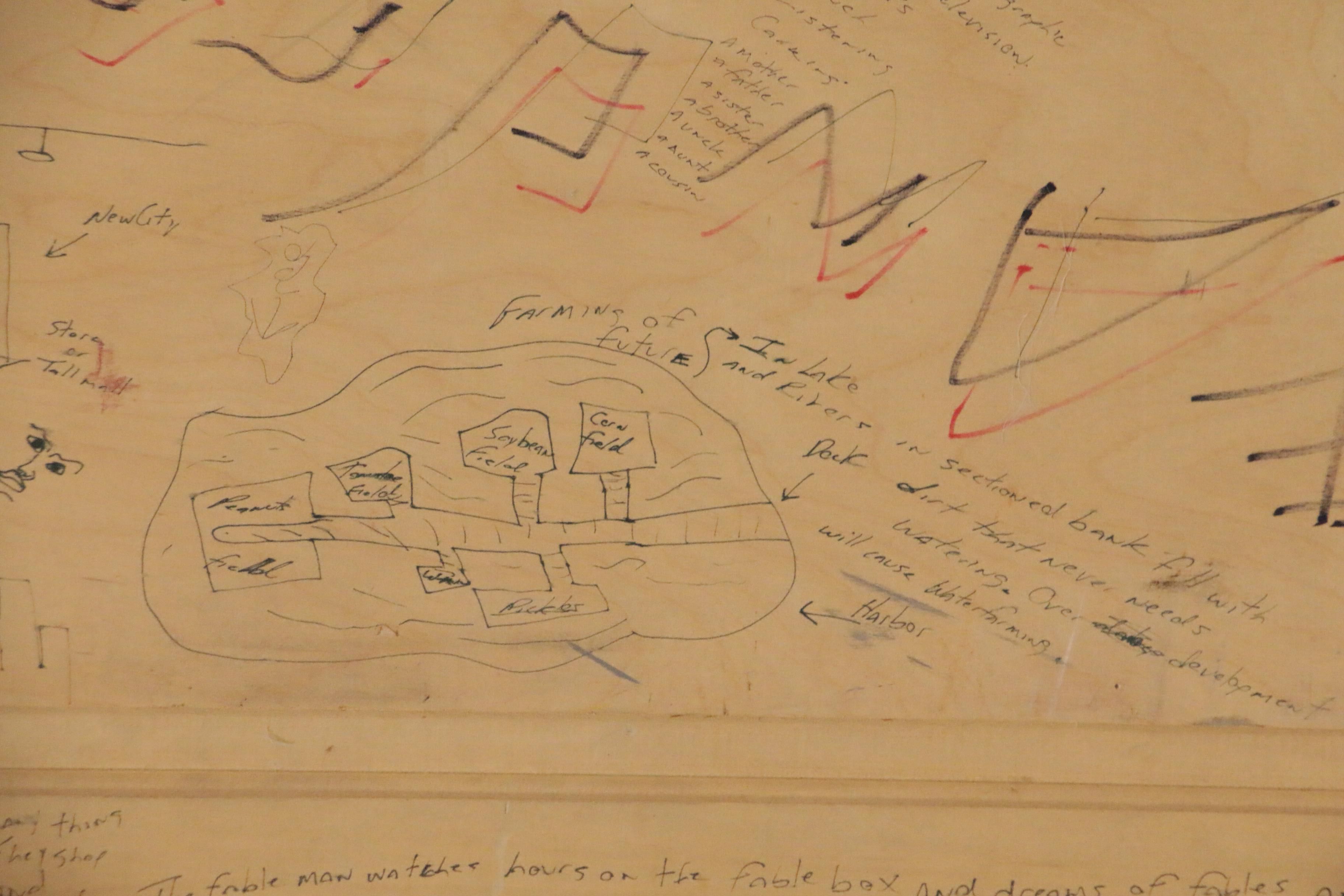 Andrew VanSickle Folk Art Mixed Media Painting, 21st Century