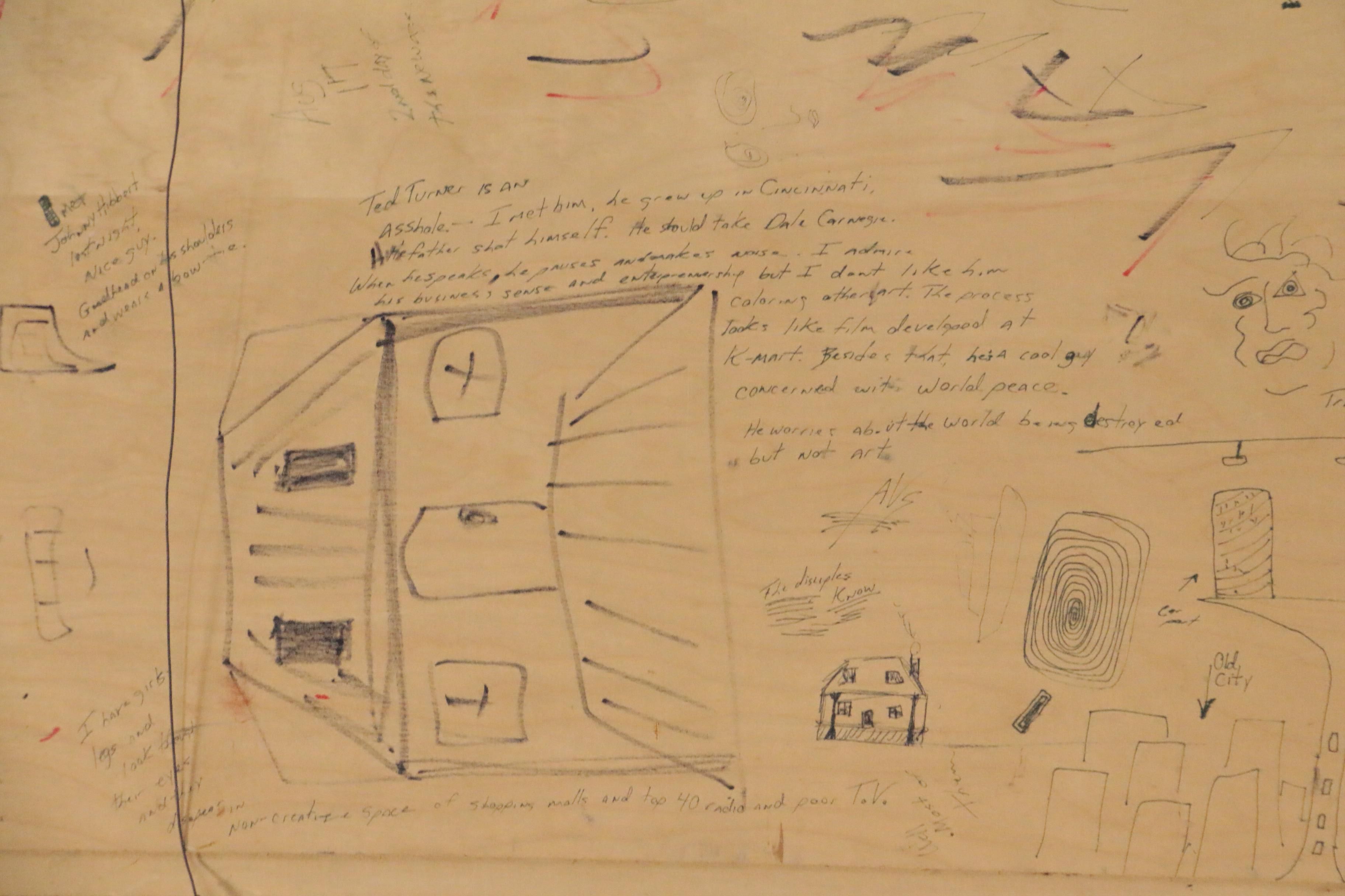 Andrew VanSickle Folk Art Mixed Media Painting, 21st Century