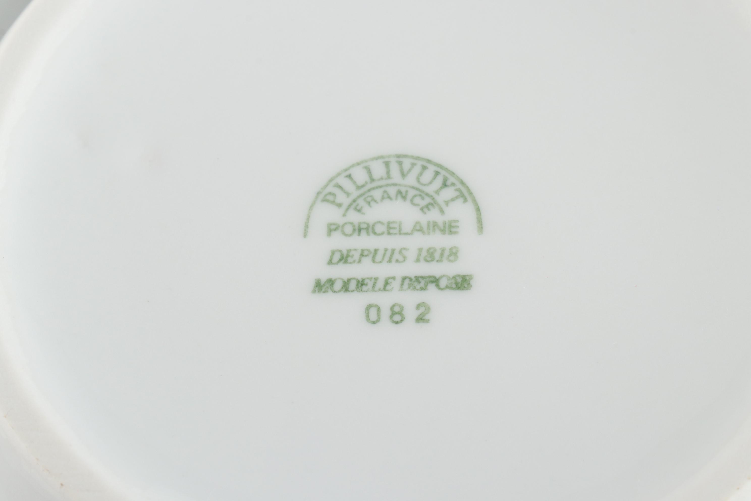 Pillivuyt French White Porcelain Bowls with Rectangular Dishes and Platter