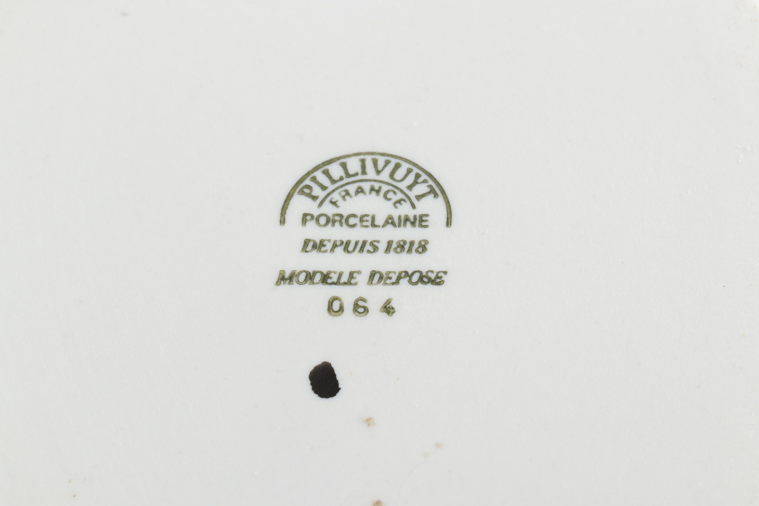 Pillivuyt French White Porcelain Bowls with Rectangular Dishes and Platter