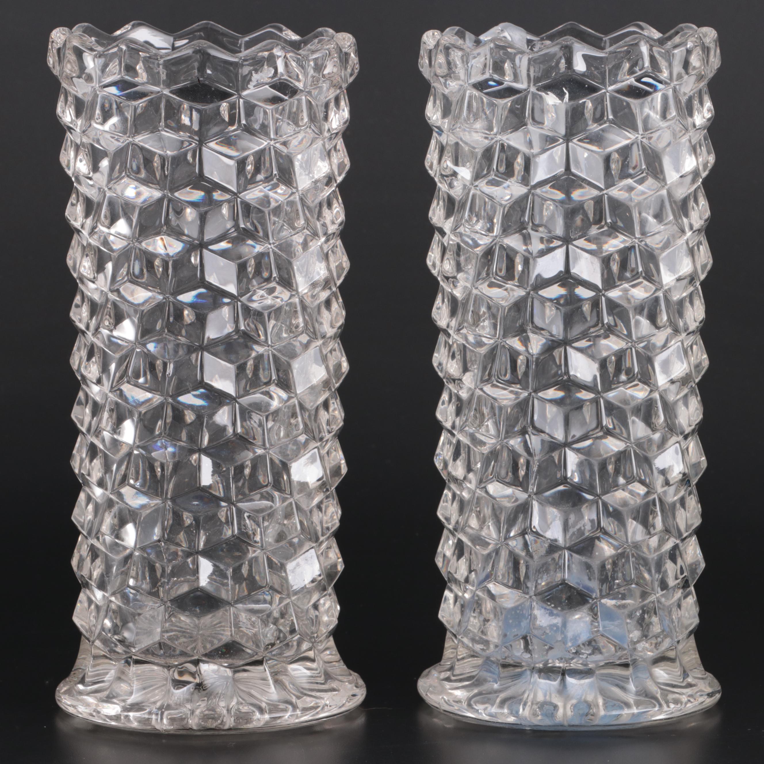 Fostoria "American" Vases, Early to Mid 20th Century