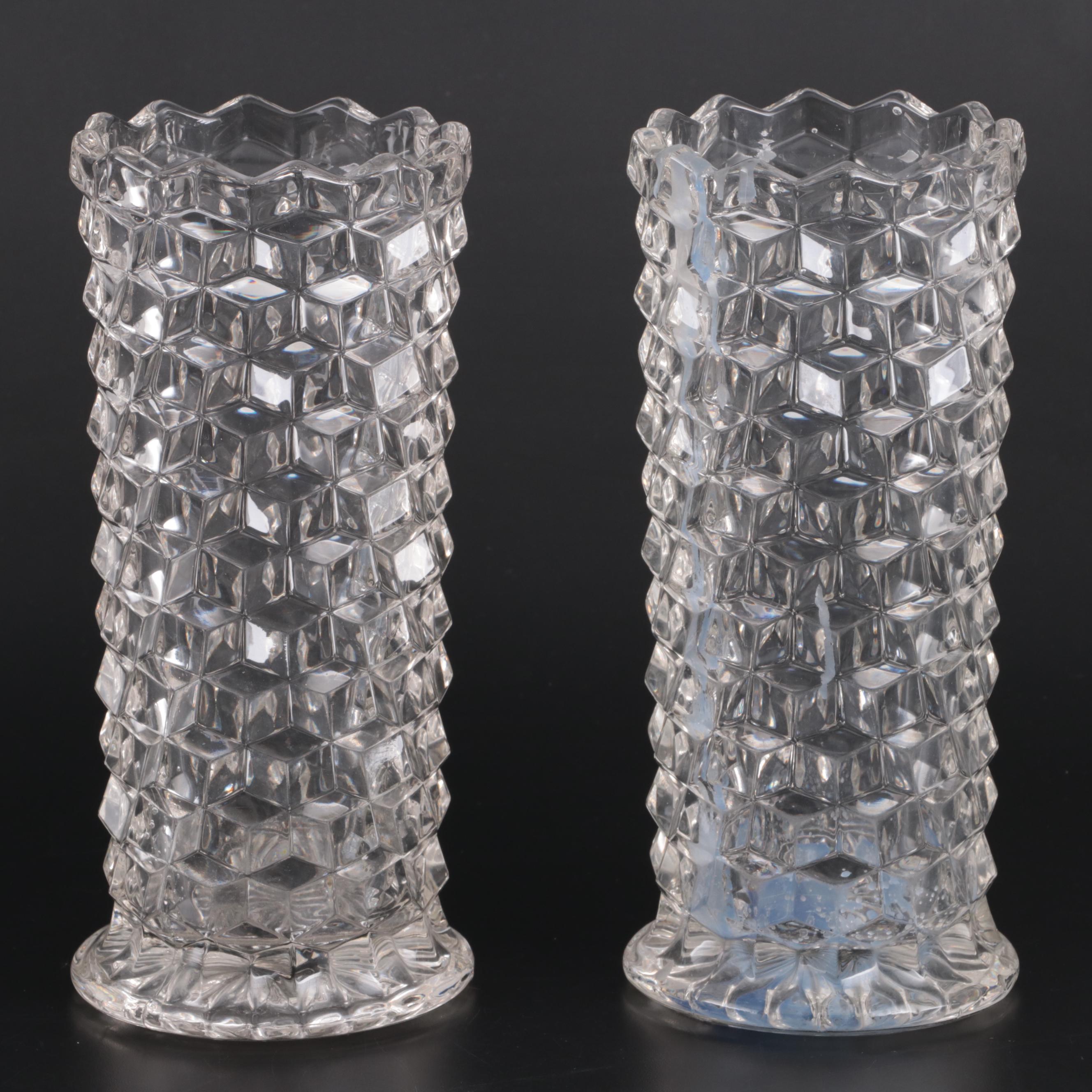 Fostoria "American" Vases, Early to Mid 20th Century