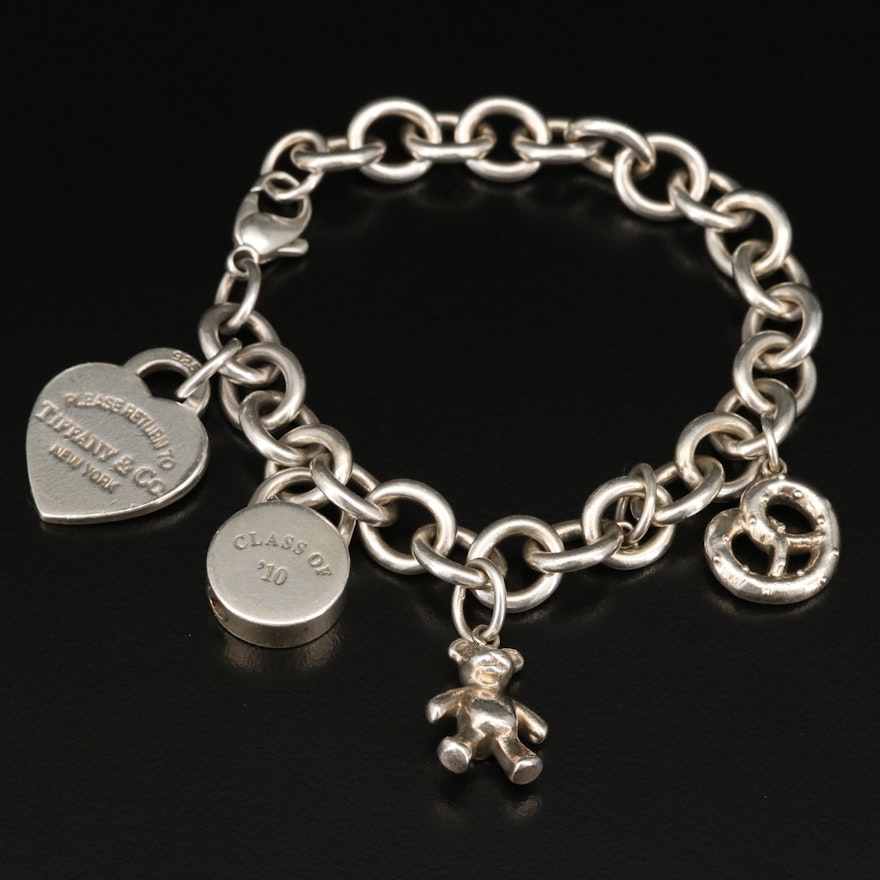 Tiffany & Co Sterling Charm Bracelet