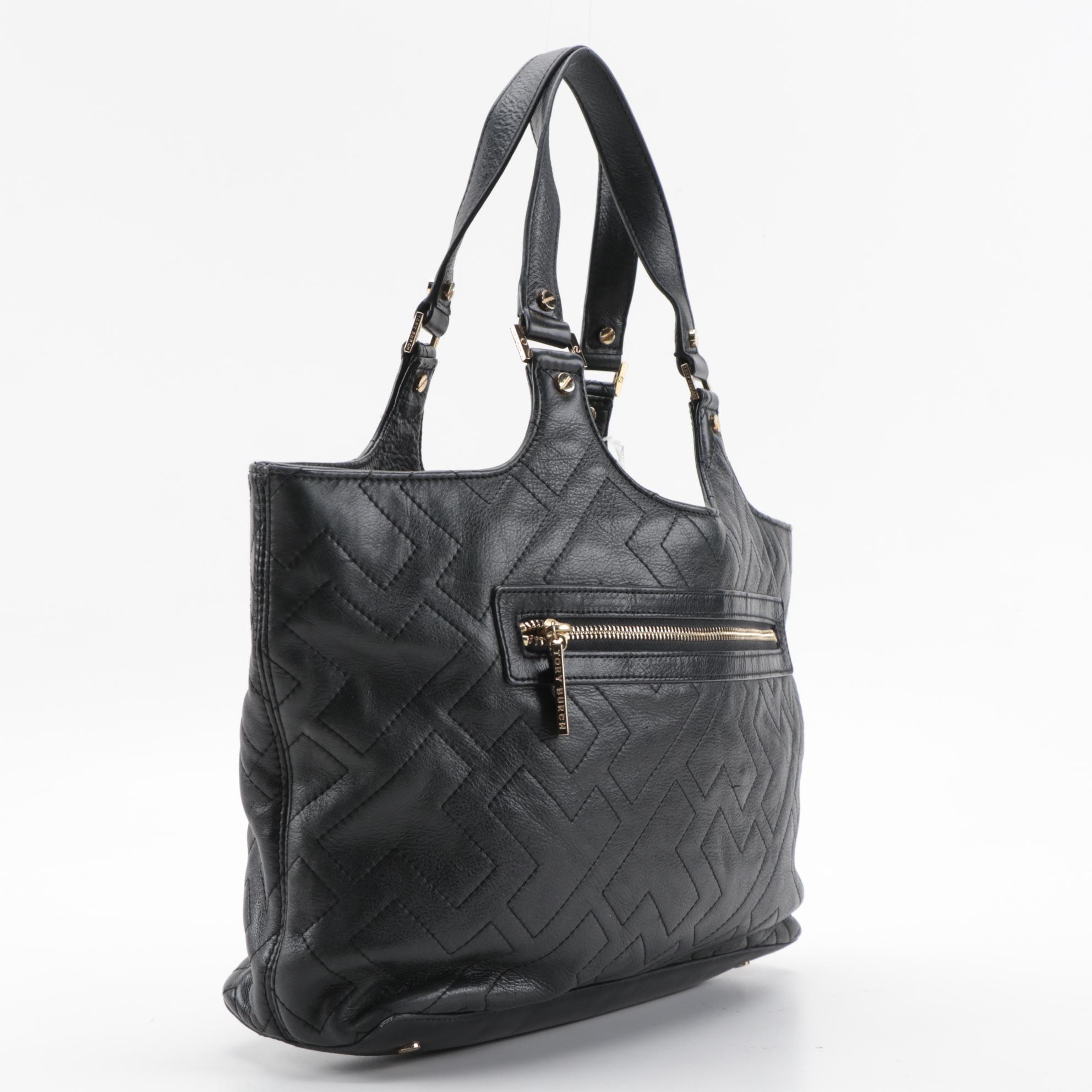 Tory Burch Leather Tote Bag and Chain Strap Crossbody