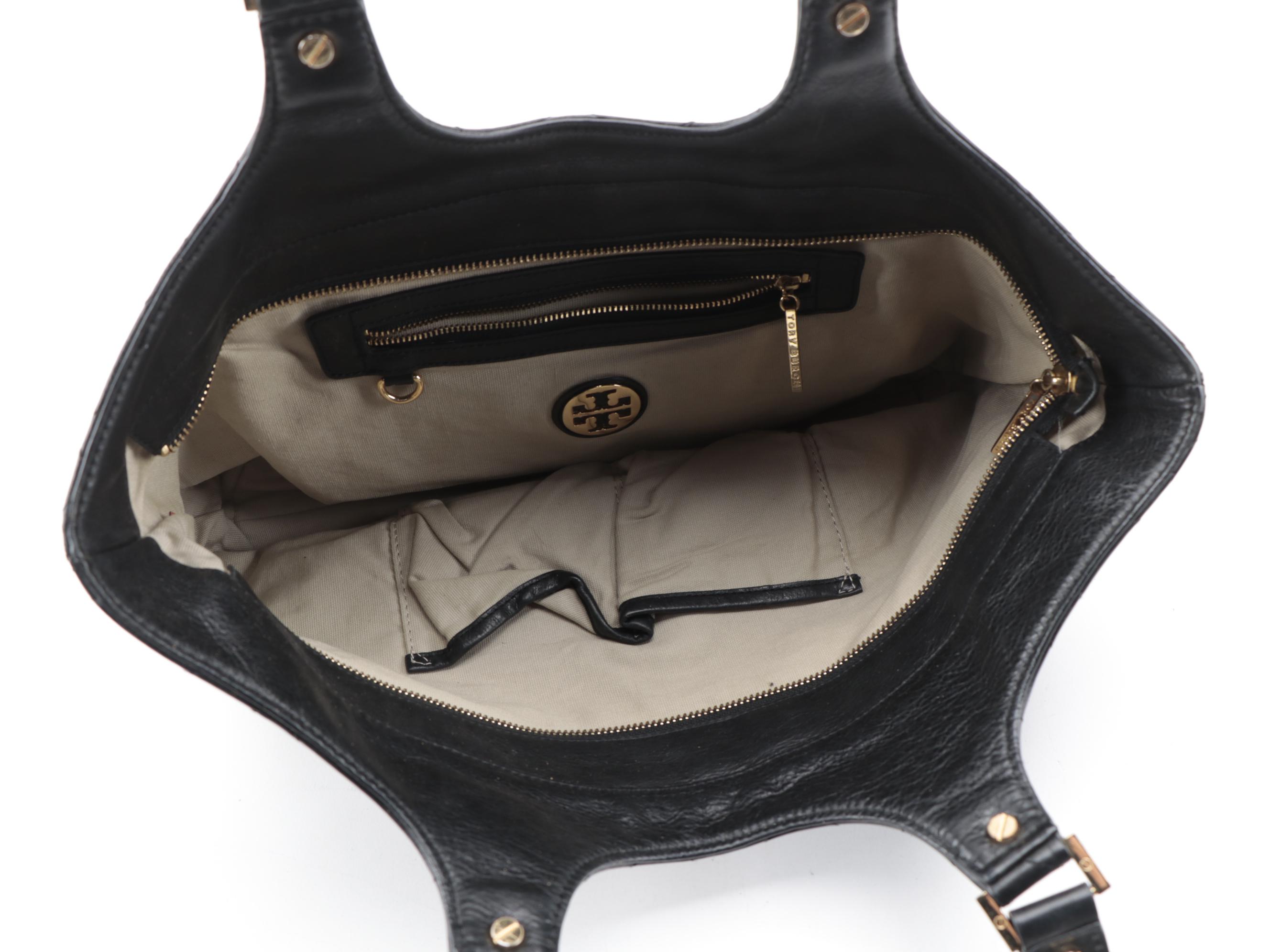 Tory Burch Leather Tote Bag and Chain Strap Crossbody