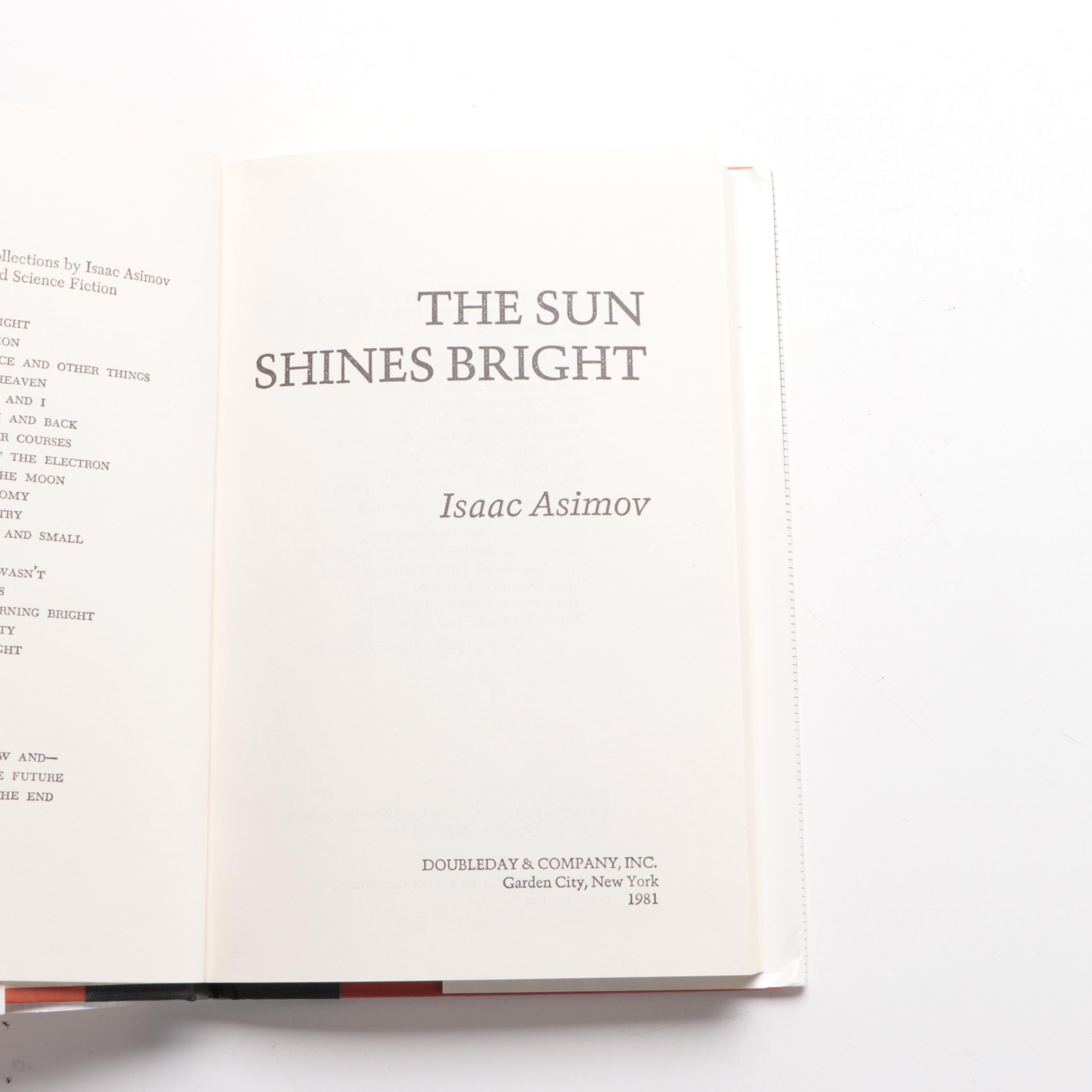 First Edition "The Sun Shines Bright" and "Fantastic Voyage II" by Isaac Asmiov