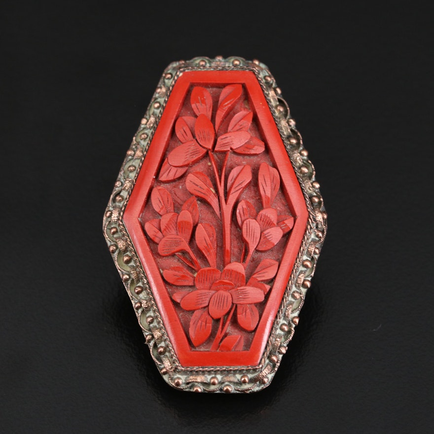 Chinese Lacquer Dress Clip