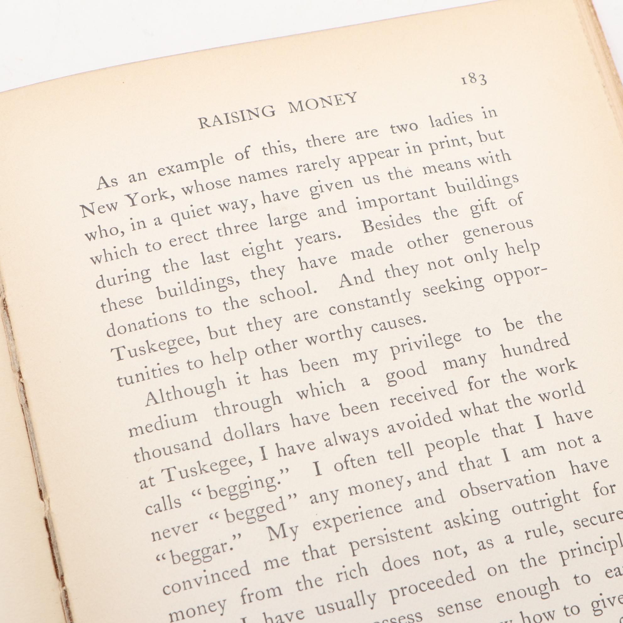 First Edition "Up from Slavery: An Autobiography" by Booker T. Washington, 1901