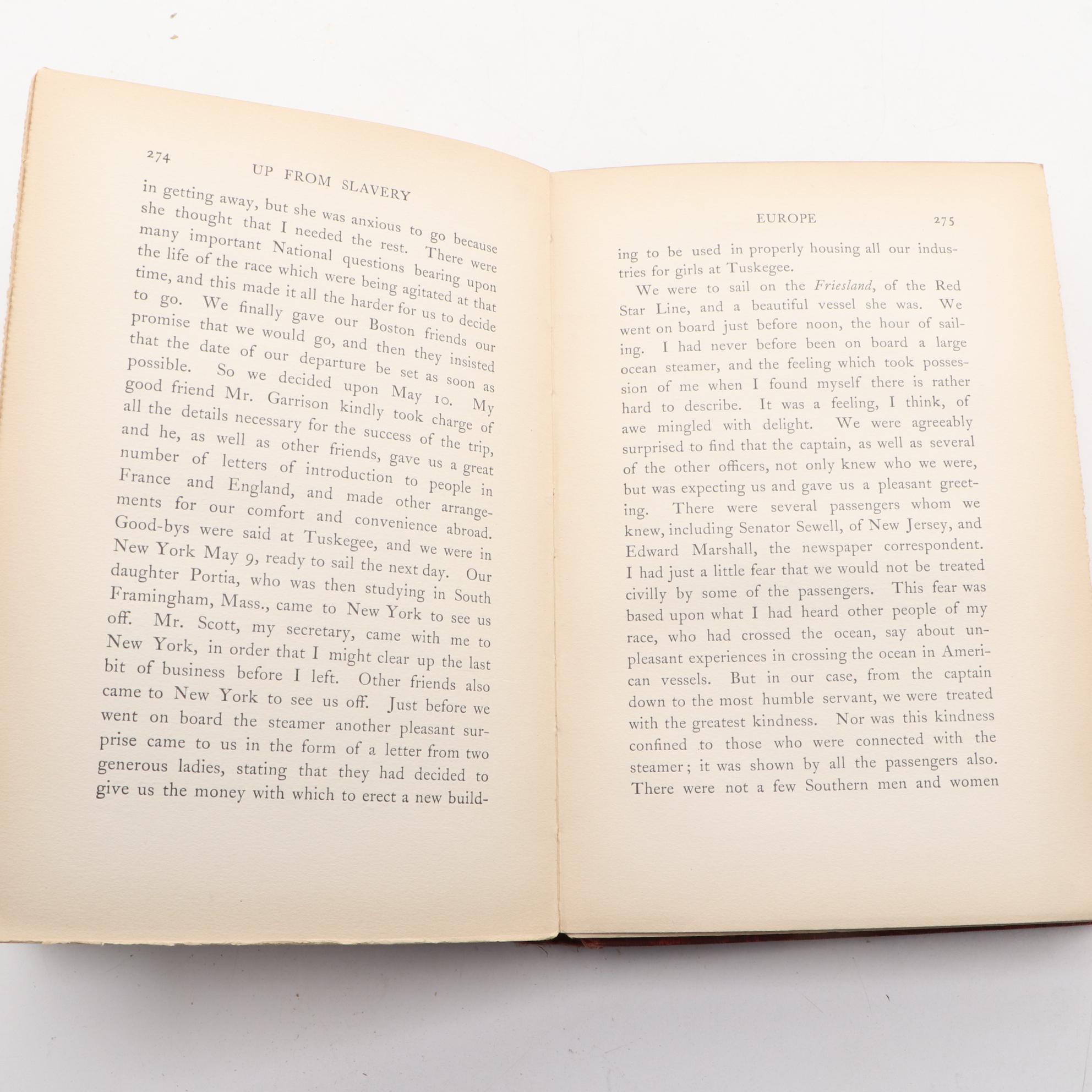 First Edition "Up from Slavery: An Autobiography" by Booker T. Washington, 1901