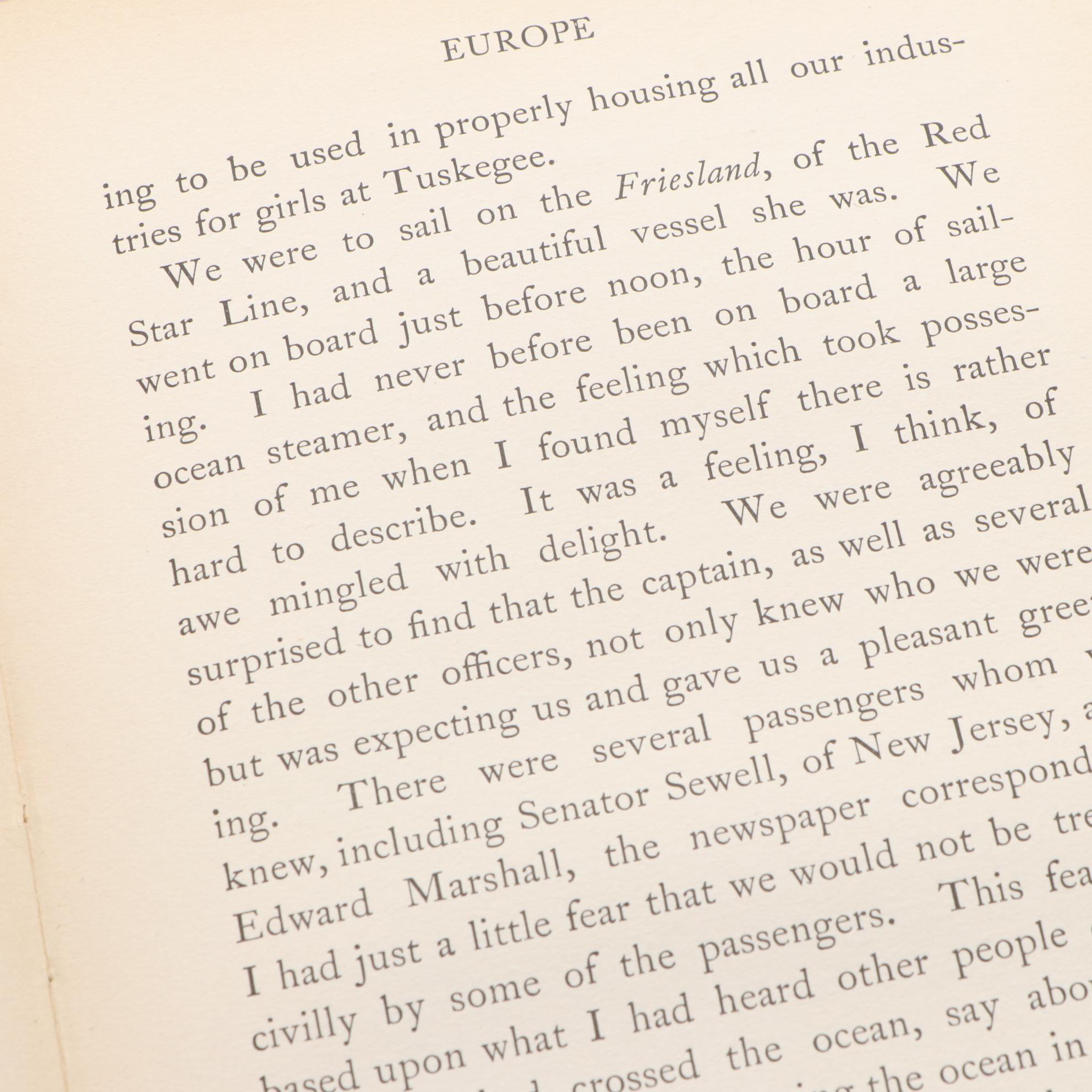 First Edition "Up from Slavery: An Autobiography" by Booker T. Washington, 1901