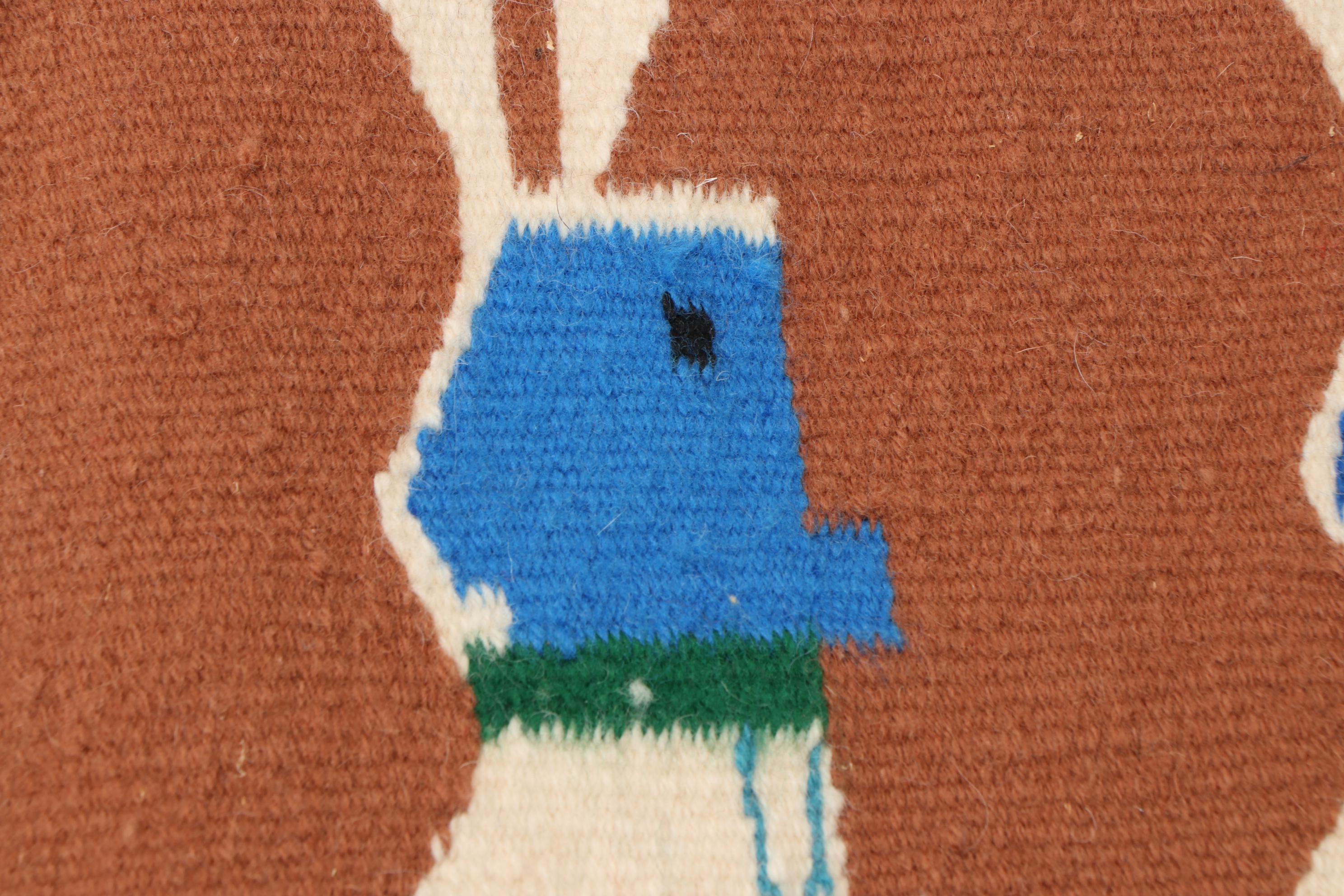 Mexican Pictorial "Yei Bi Chei" Style Wool Wall Hanging