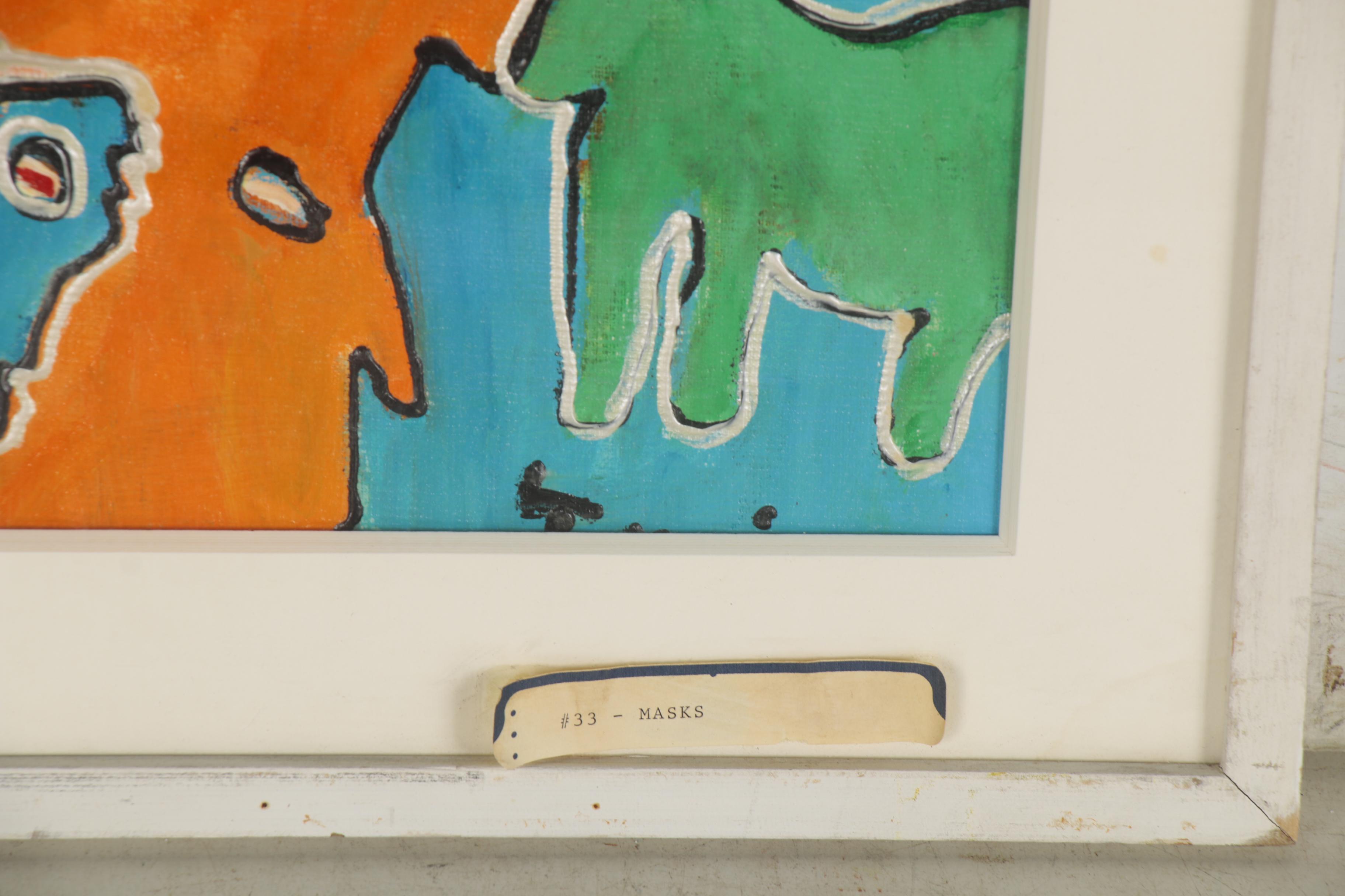 Charles Tullio Abstract Acrylic Painting, Late 20th Century