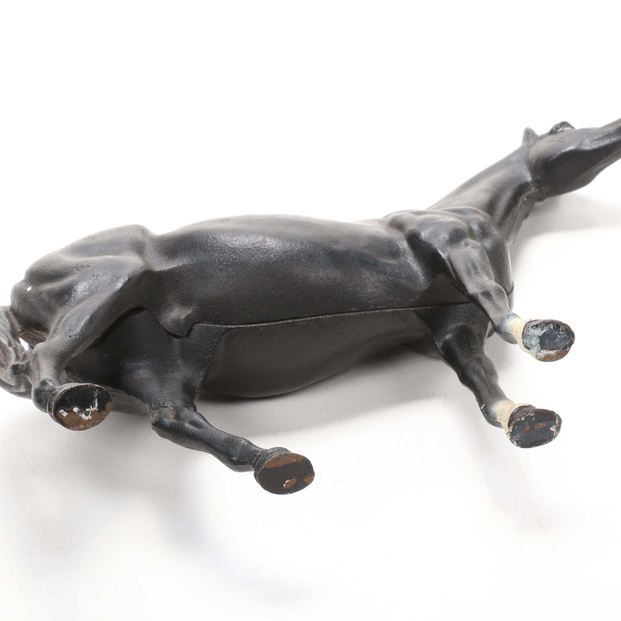 Hubley Style Cast Iron Thoroughbred Horse Figurine, Early 20th Century