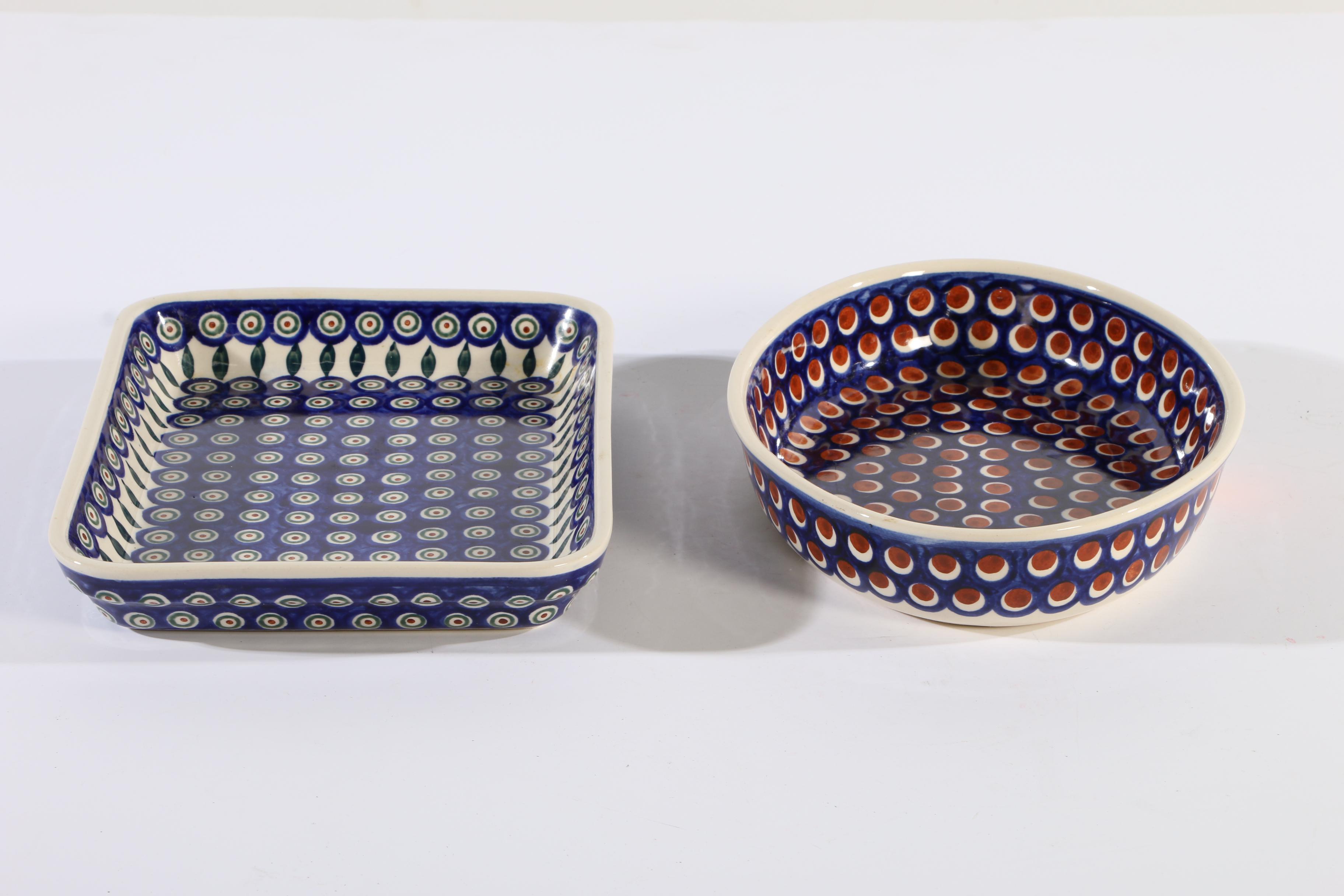 Boleslawiec Polish Pottery Dishes, Late 20th Century
