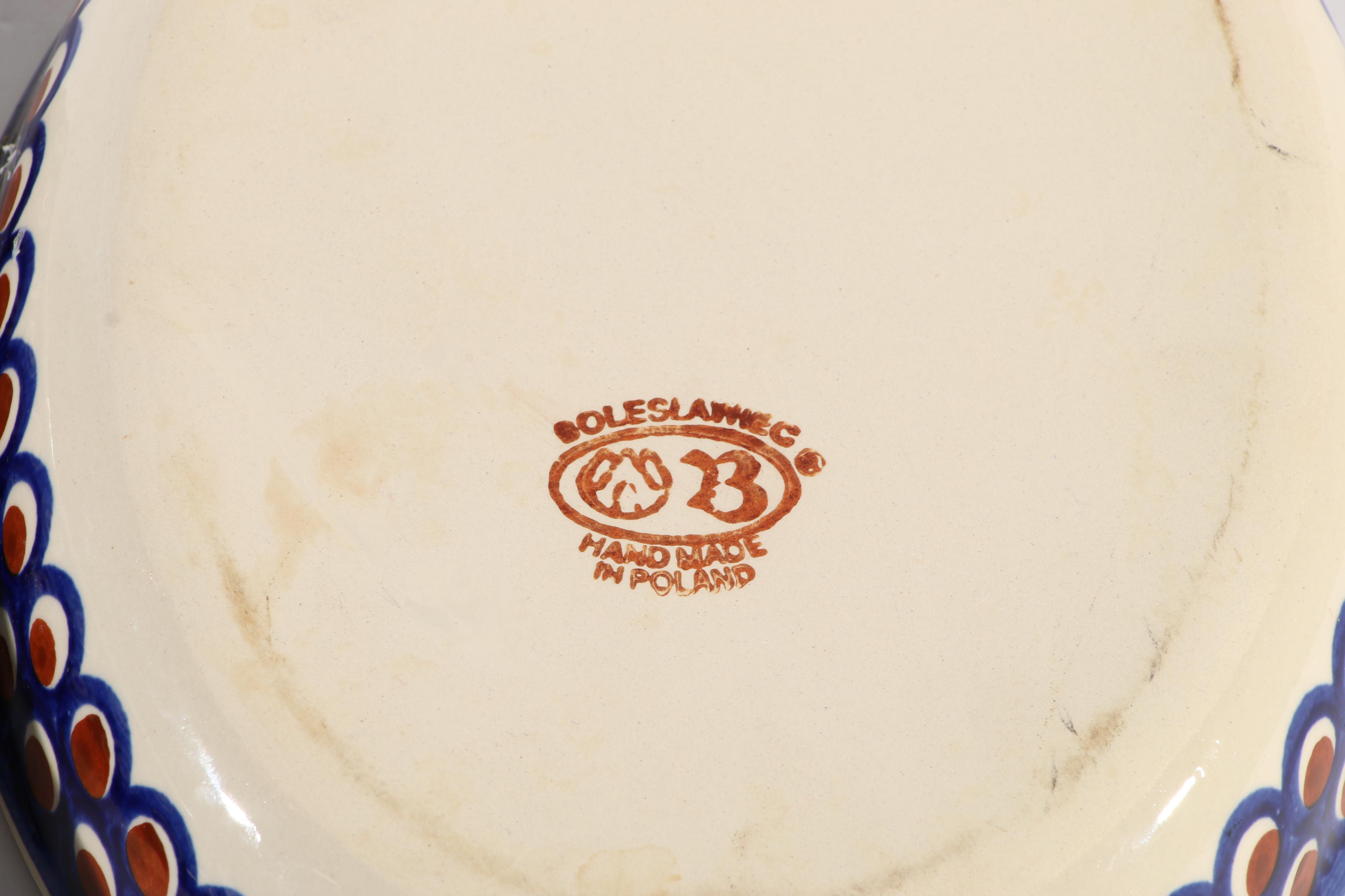 Boleslawiec Polish Pottery Dishes, Late 20th Century