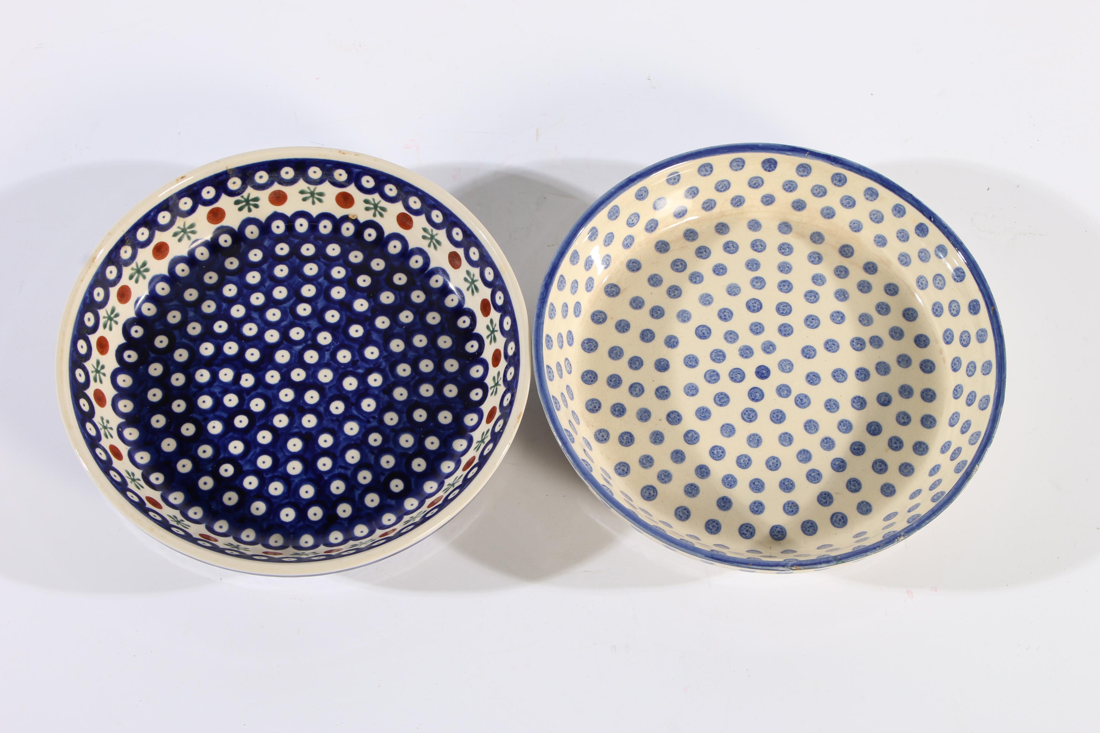 Boleslawiec Polish Pottery Dishes, Late 20th Century