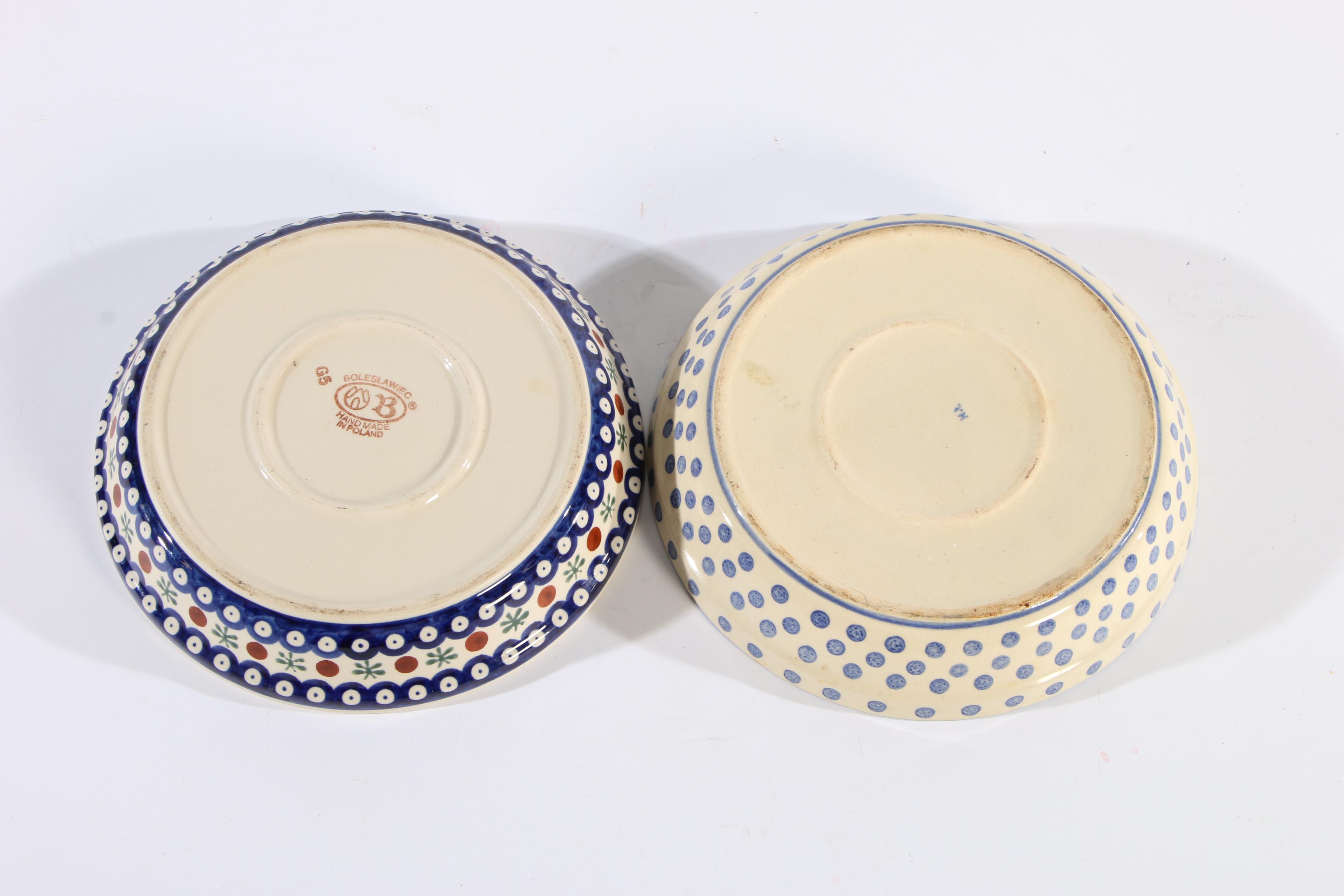 Boleslawiec Polish Pottery Dishes, Late 20th Century