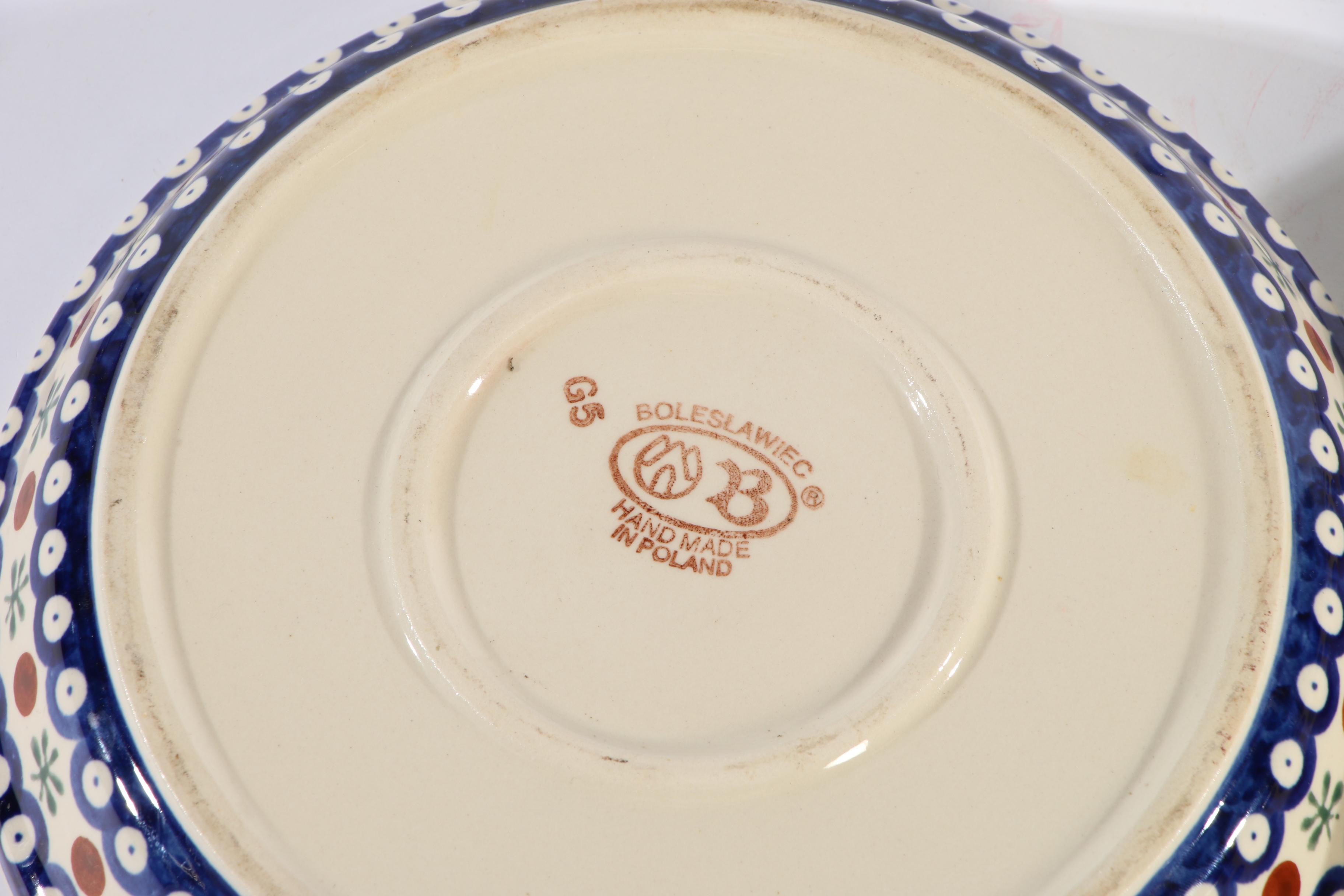 Boleslawiec Polish Pottery Dishes, Late 20th Century