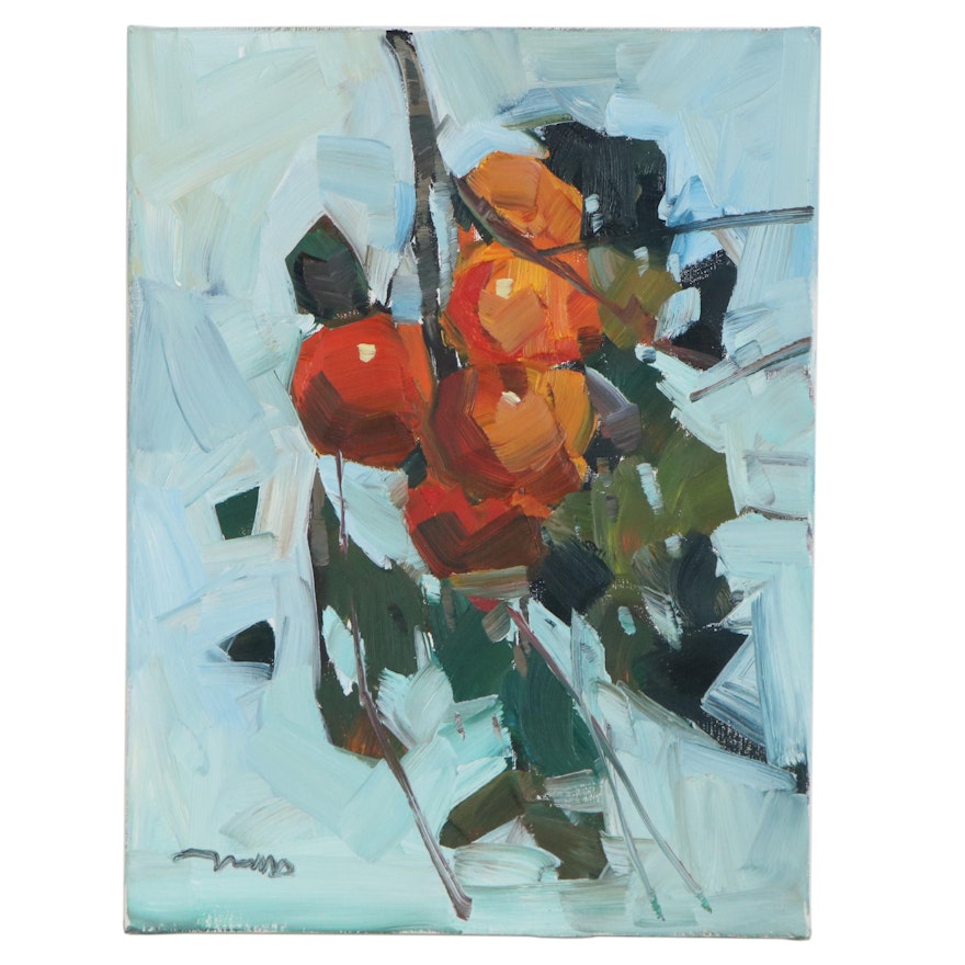 Jose Trujillo Oil Painting "Oranges," 2020