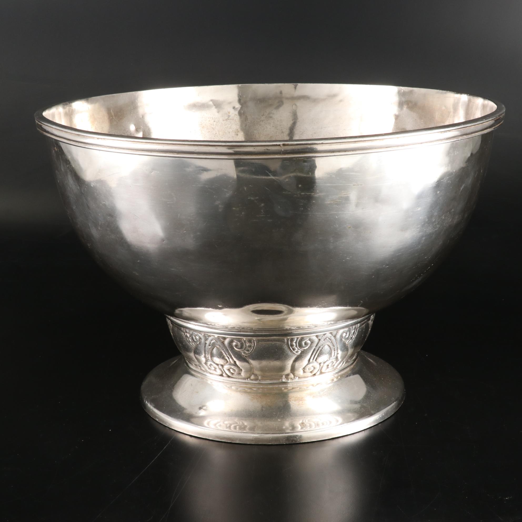 The Waldorf Astoria Hotel Silver Plate Punch Bowl, c. 1931