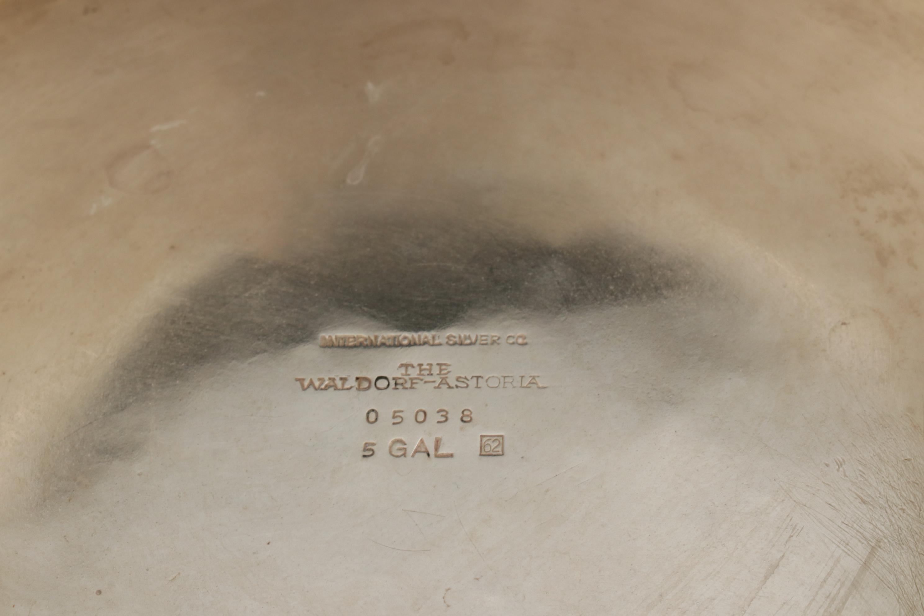 The Waldorf Astoria Hotel Silver Plate Punch Bowl, c. 1931