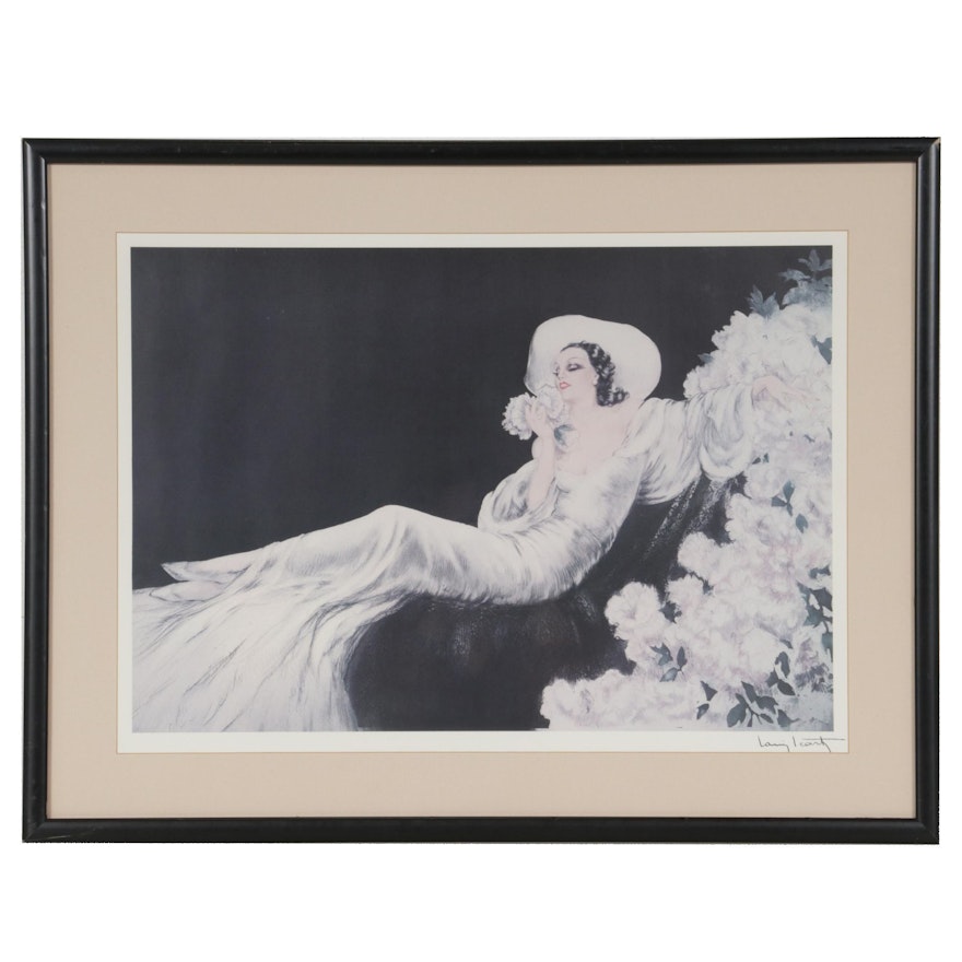 Offset Lithograph after Louis Icart "Love's Blossom," Late 20th Century