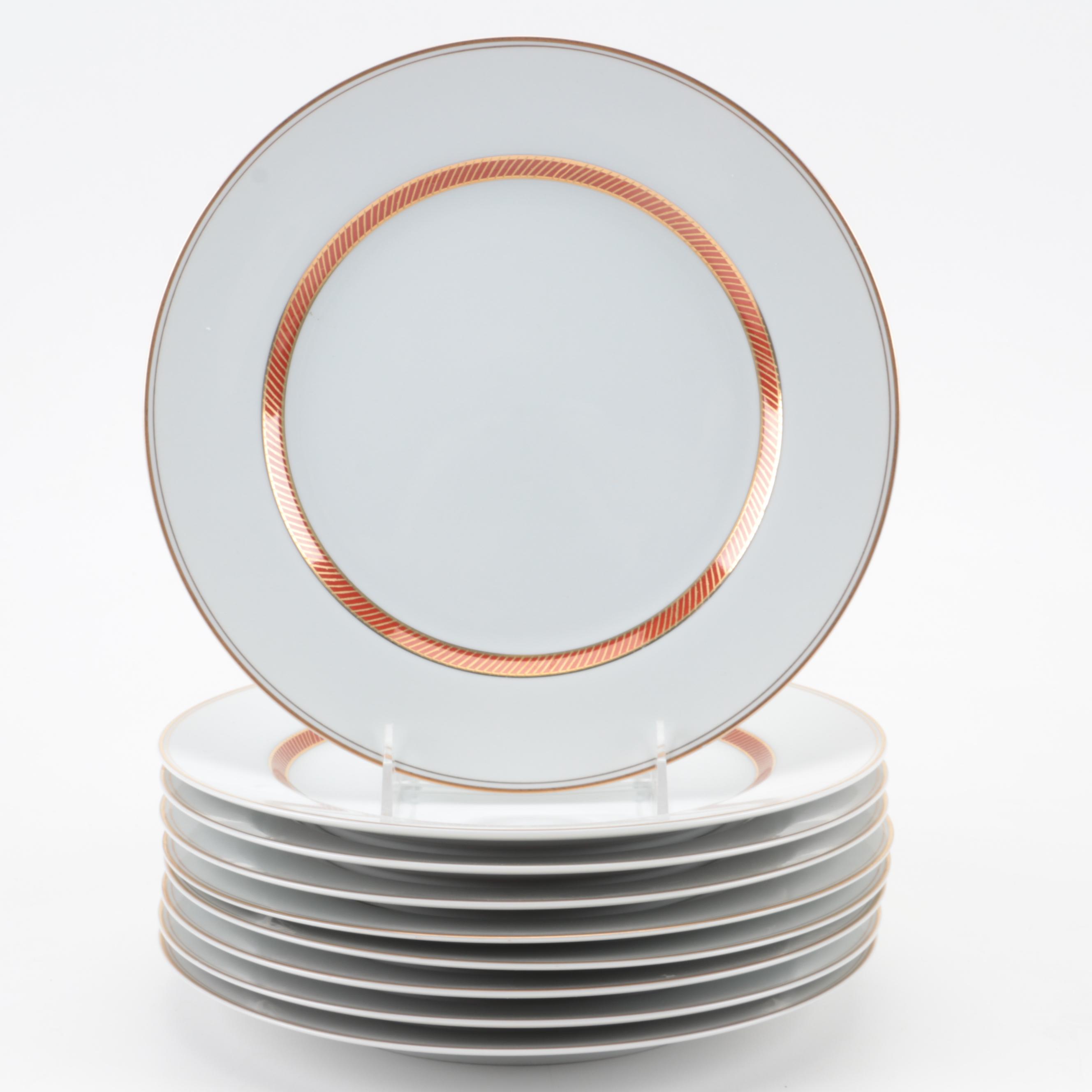 Fitz and Floyd "Bourdure Rouge" Porcelain Dinnerware, 1975–1980