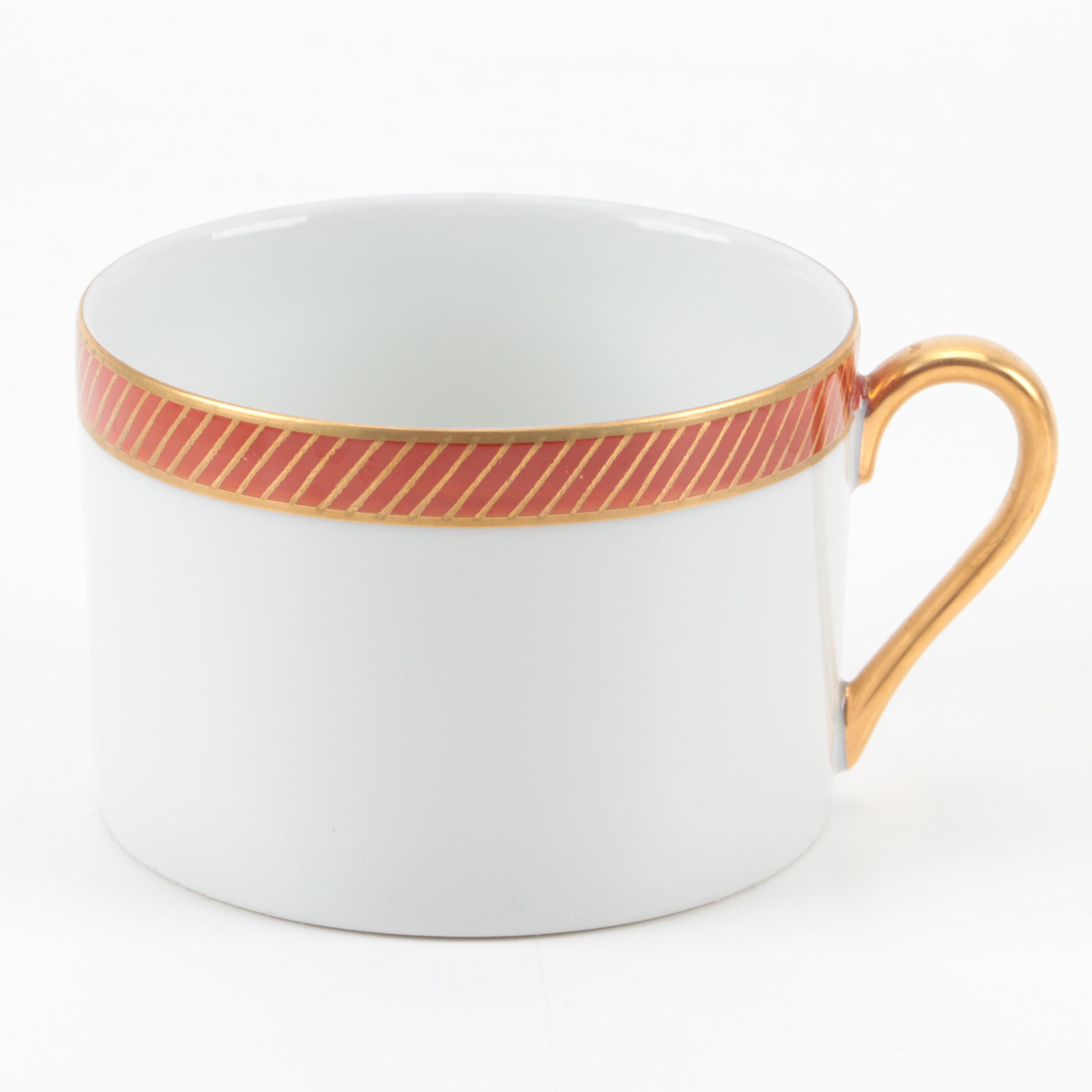 Fitz and Floyd "Bourdure Rouge" Porcelain Dinnerware, 1975–1980