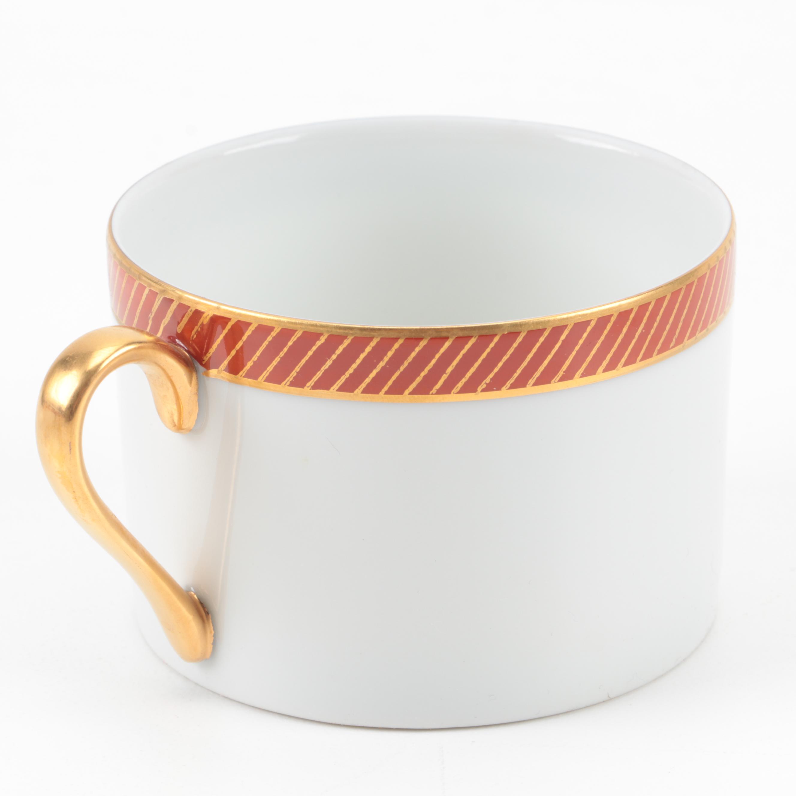 Fitz and Floyd "Bourdure Rouge" Porcelain Dinnerware, 1975–1980