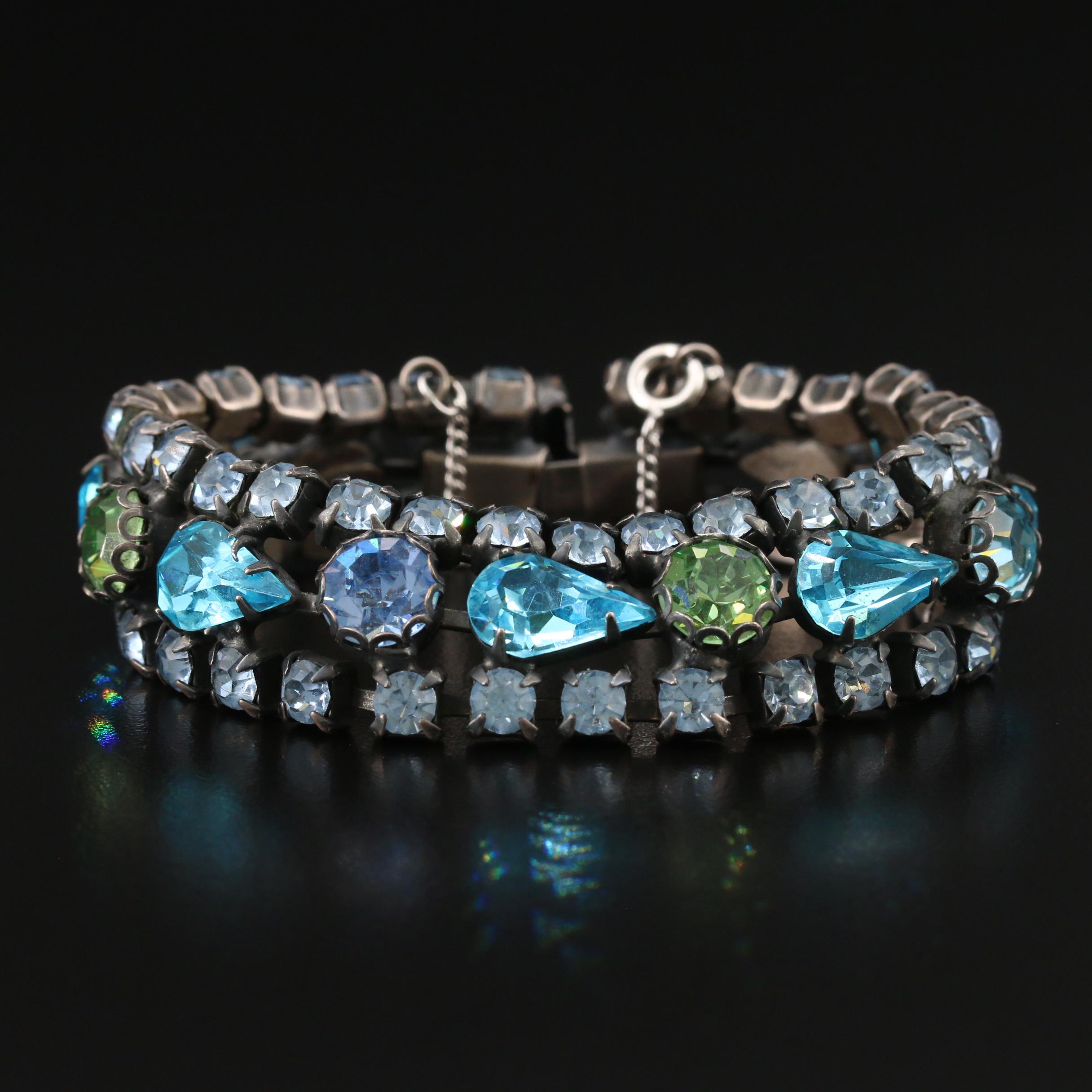 Vintage Regency Rhinestone Bracelet