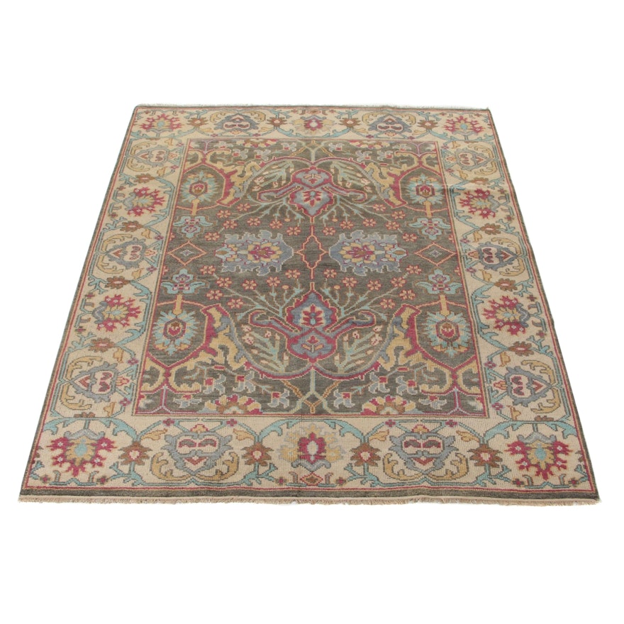 7'11 x 10' Hand-Knotted Indo-Persian Tabriz Area Rug, 2010s