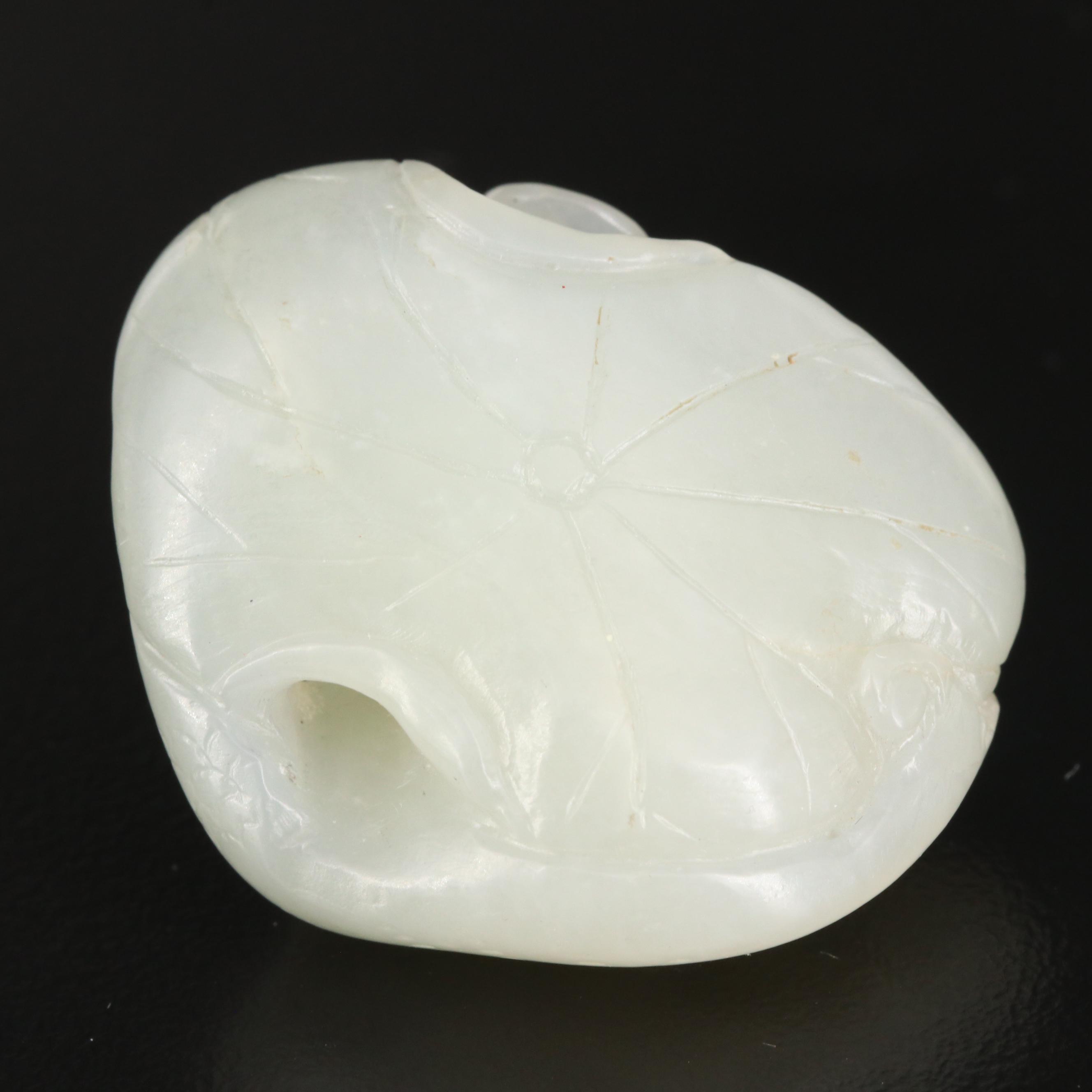 Carved Serpentine Dragon Pendant Necklace with Nephrite Bird Pendant