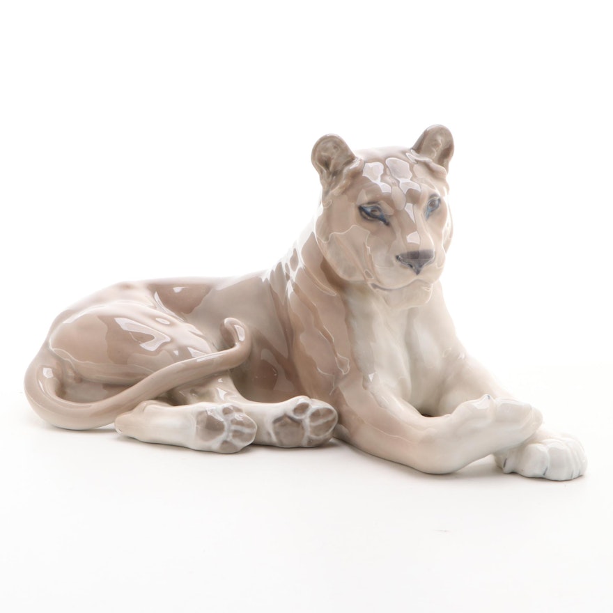 Royal Copenhagen "Lioness" Porcelain Figurine