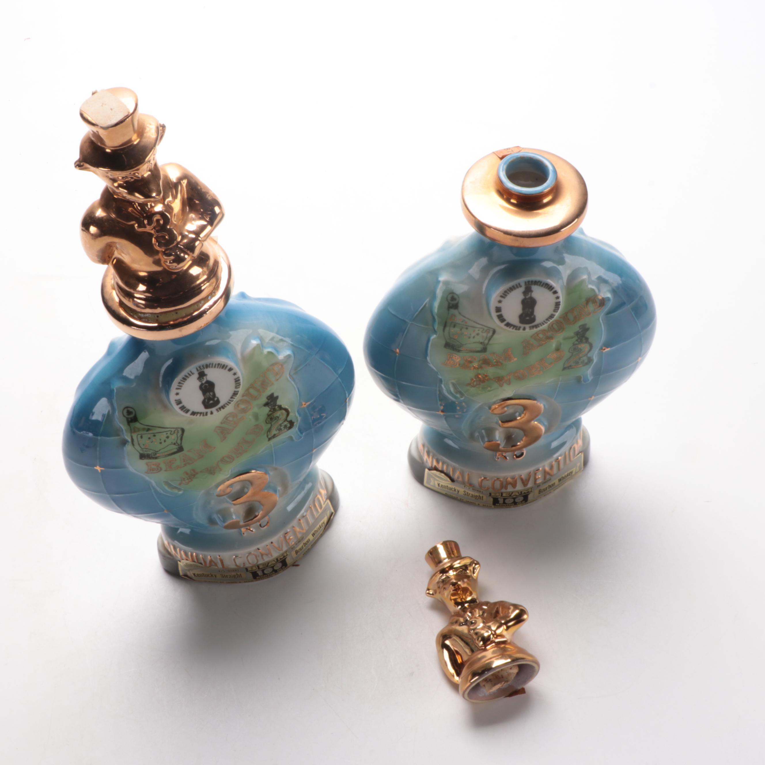 Jim Beam Gem City Bottle Club and 3rd Convention Decanters, 1970s