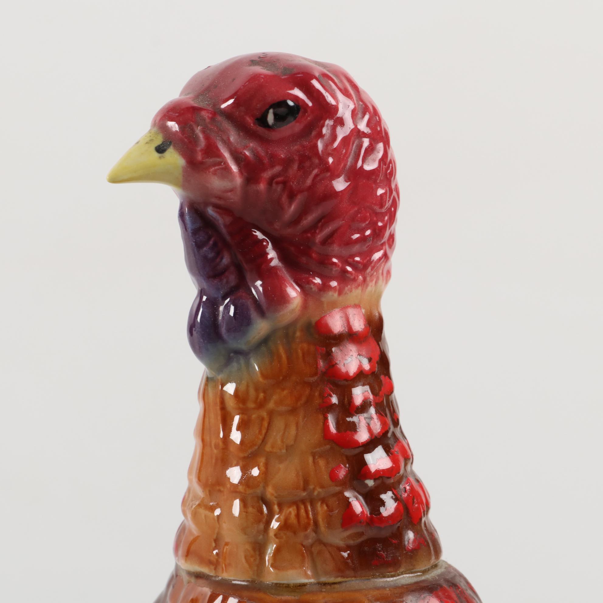 Austin Nichols Wild Turkey Ceramic Bourbon Decanters, 1970s