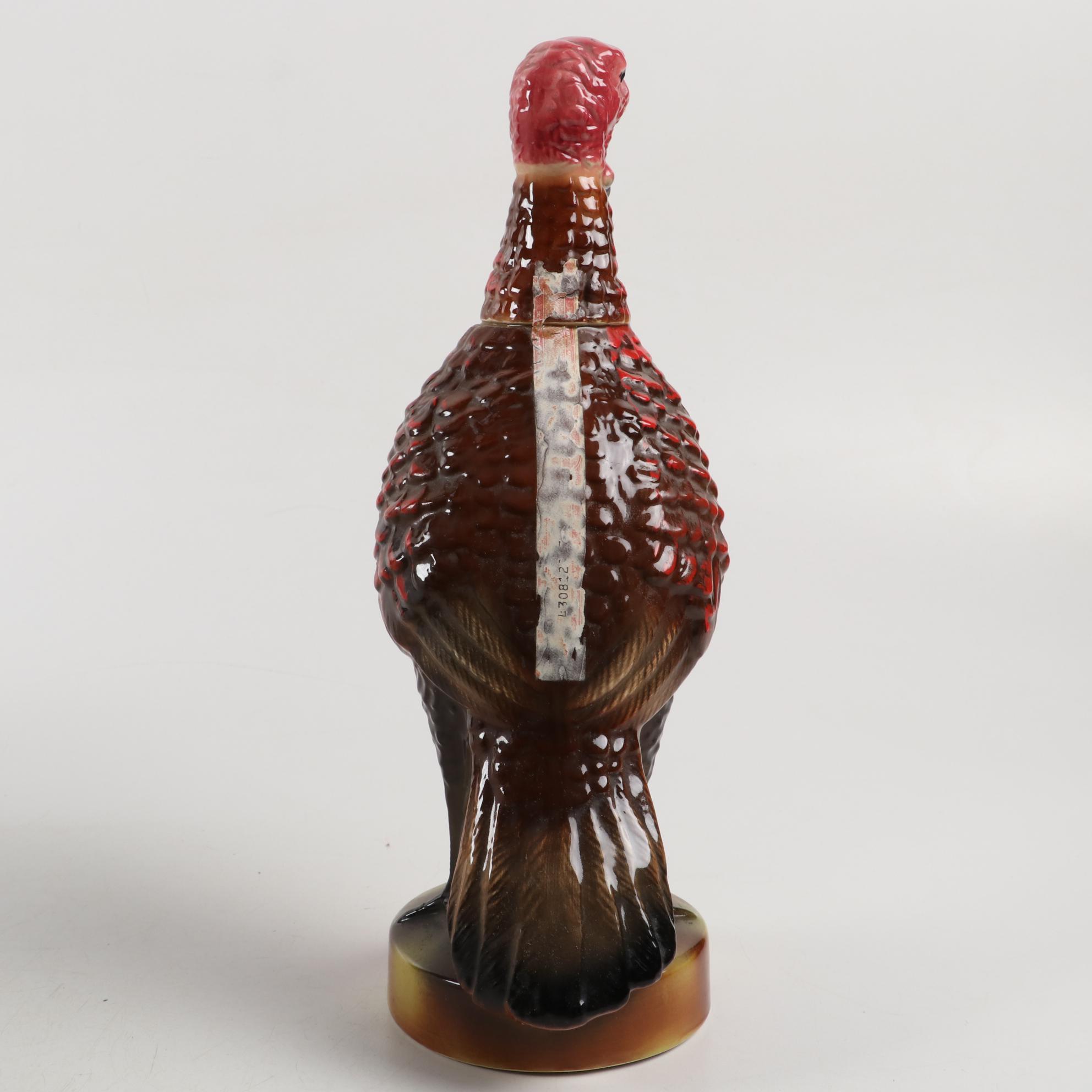 Austin Nichols Wild Turkey Ceramic Bourbon Decanters, 1970s