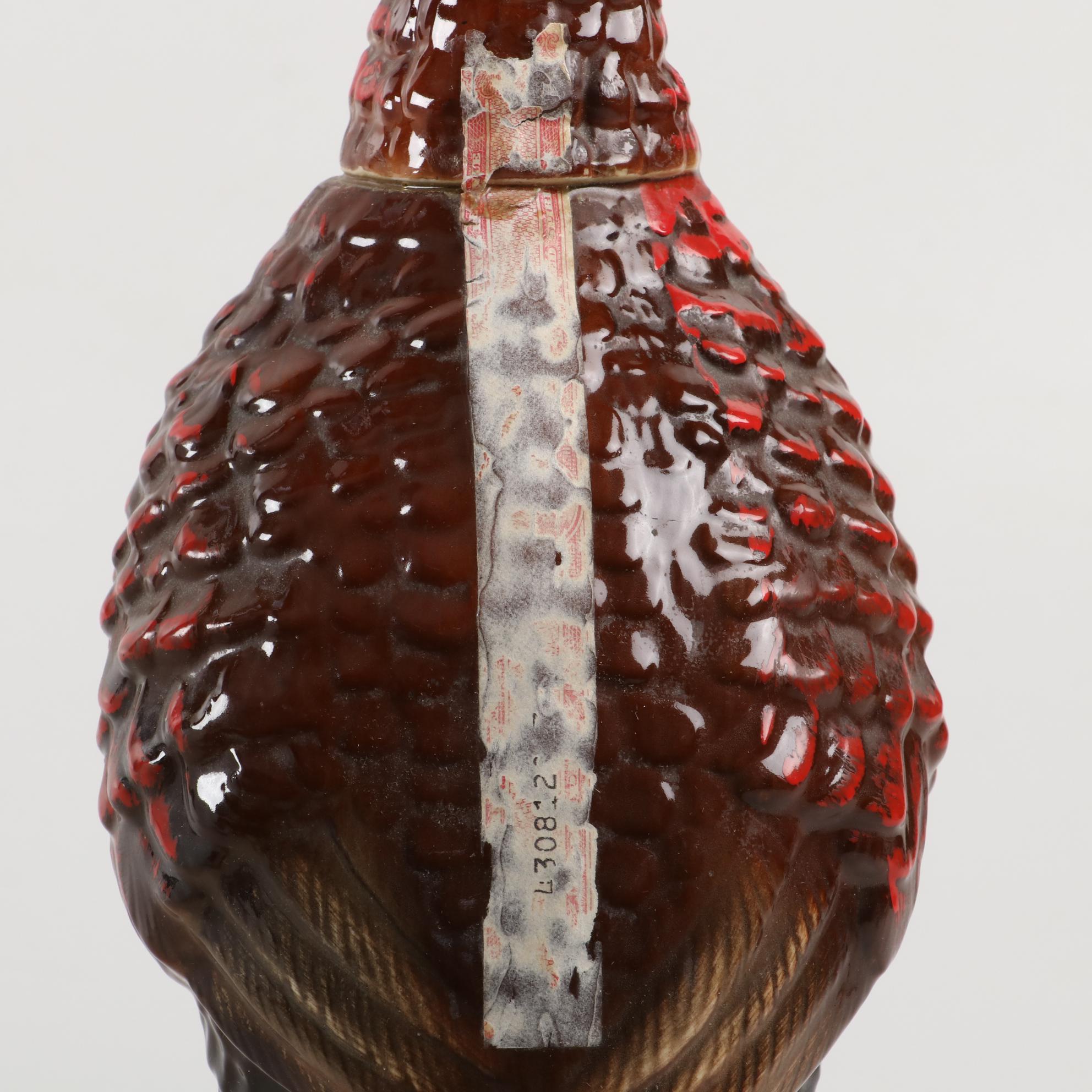 Austin Nichols Wild Turkey Ceramic Bourbon Decanters, 1970s