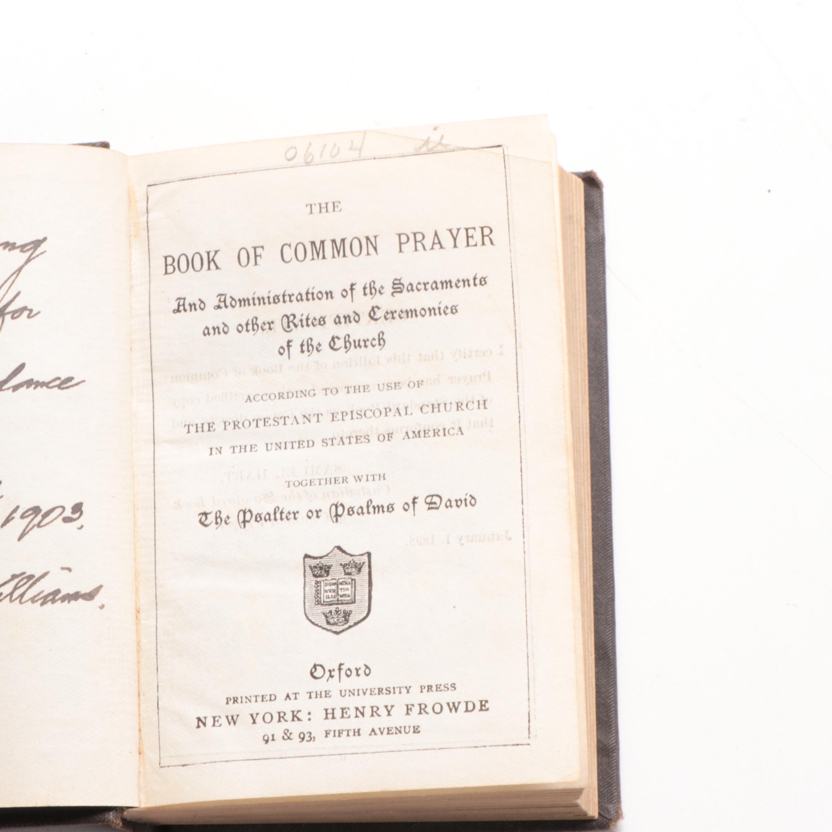 Miniature Bibles, Hymnals, and Books of Common Prayer