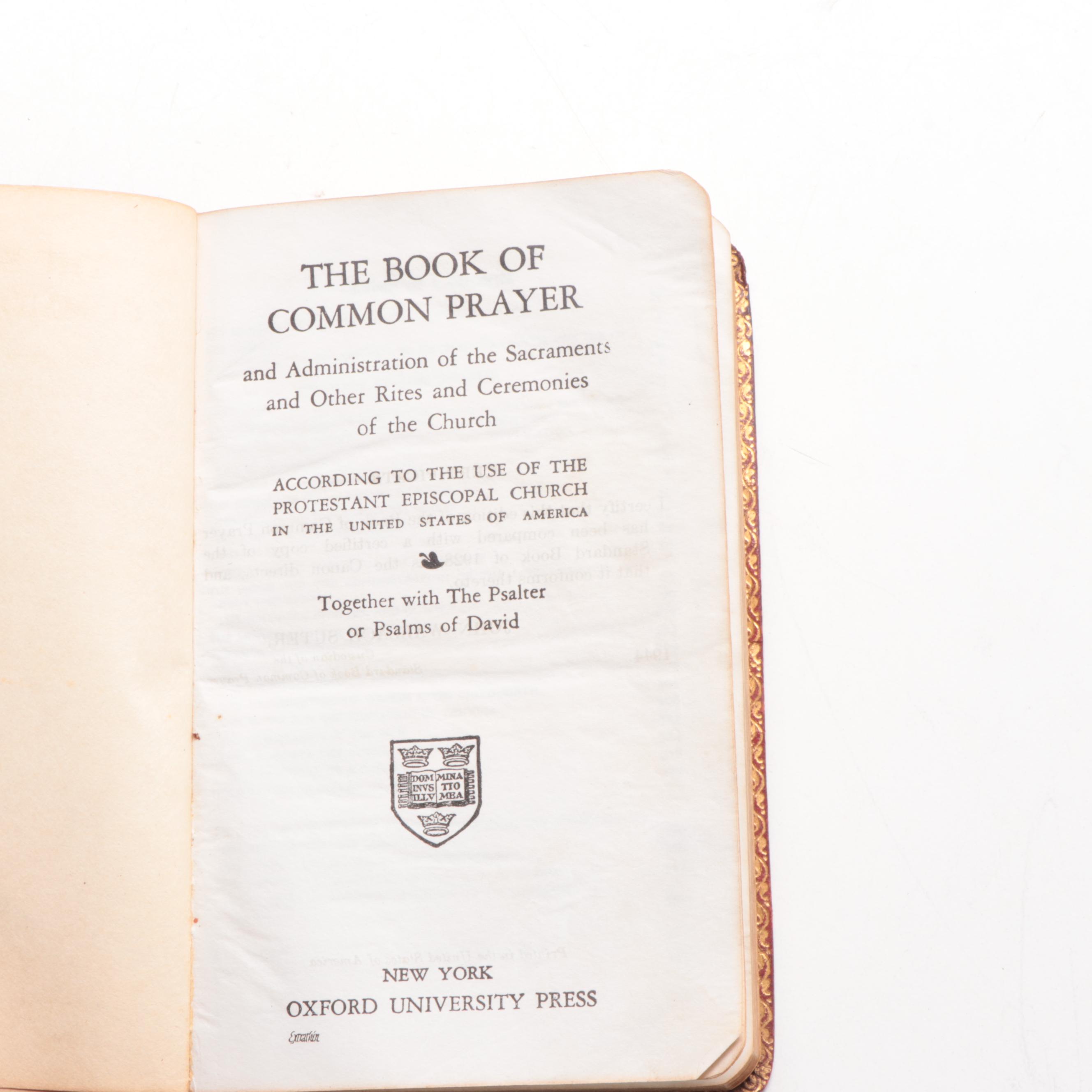 Miniature Bibles, Hymnals, and Books of Common Prayer