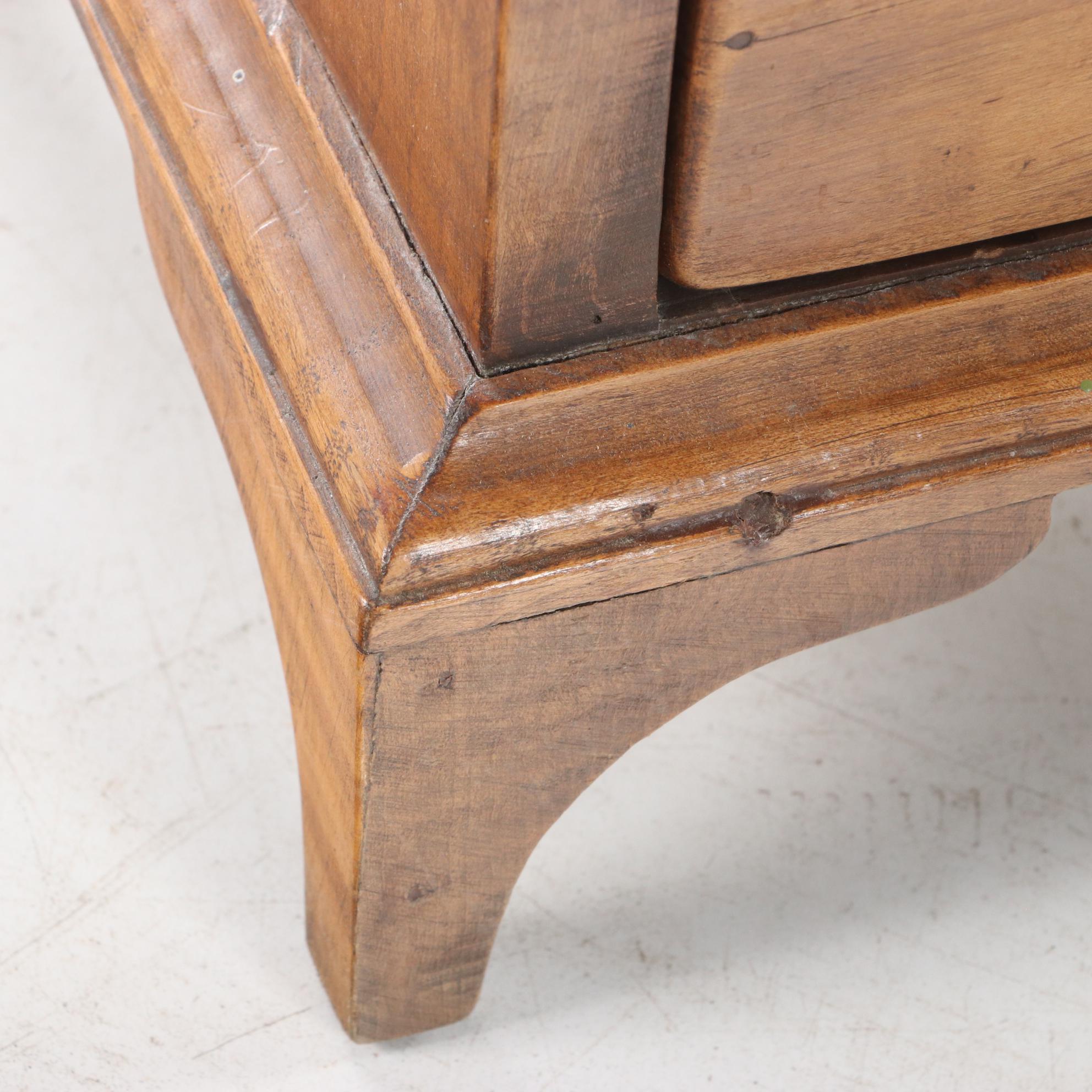 Small Curly Maple Spice or Apothecary Chest, Mid to Late 20th Century