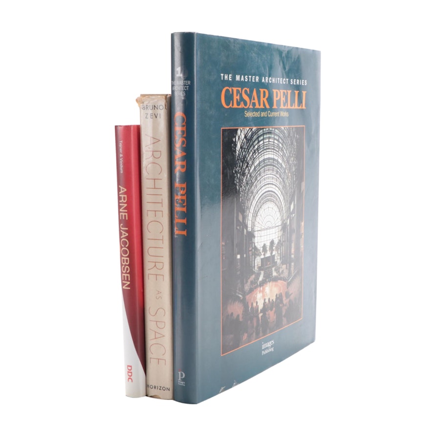 Signed "The Master Architect Series" by Cesar Pelli and Other Architecture Books