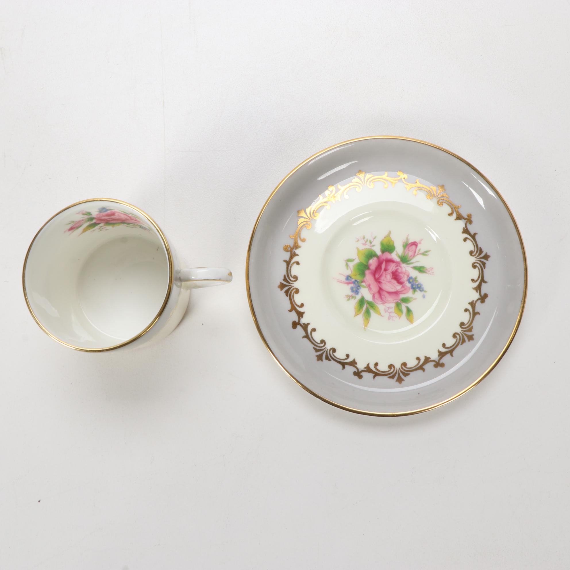 Aynsley "Lancaster" Bone China Coffee Cups and Saucers, 1939–1960