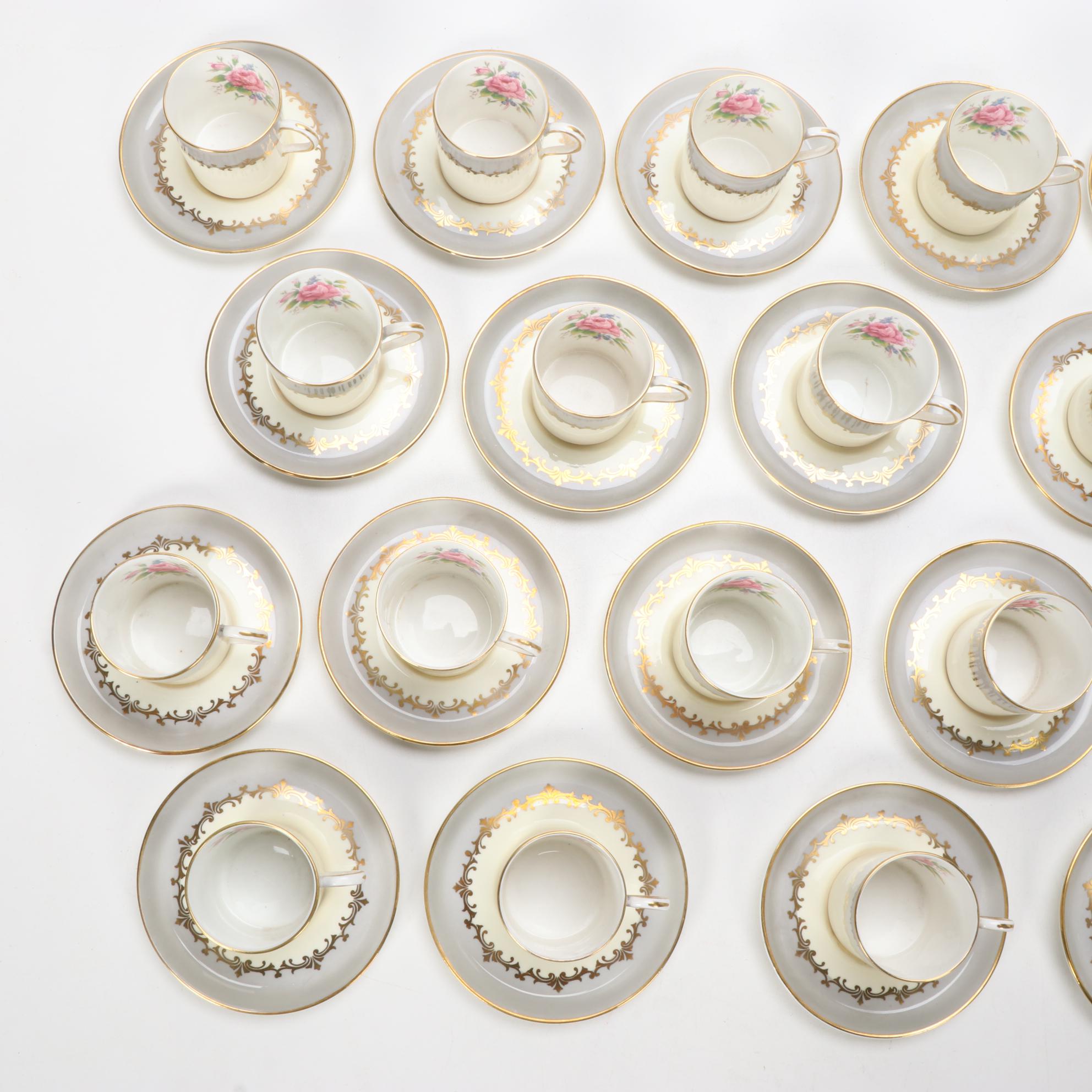 Aynsley "Lancaster" Bone China Coffee Cups and Saucers, 1939–1960